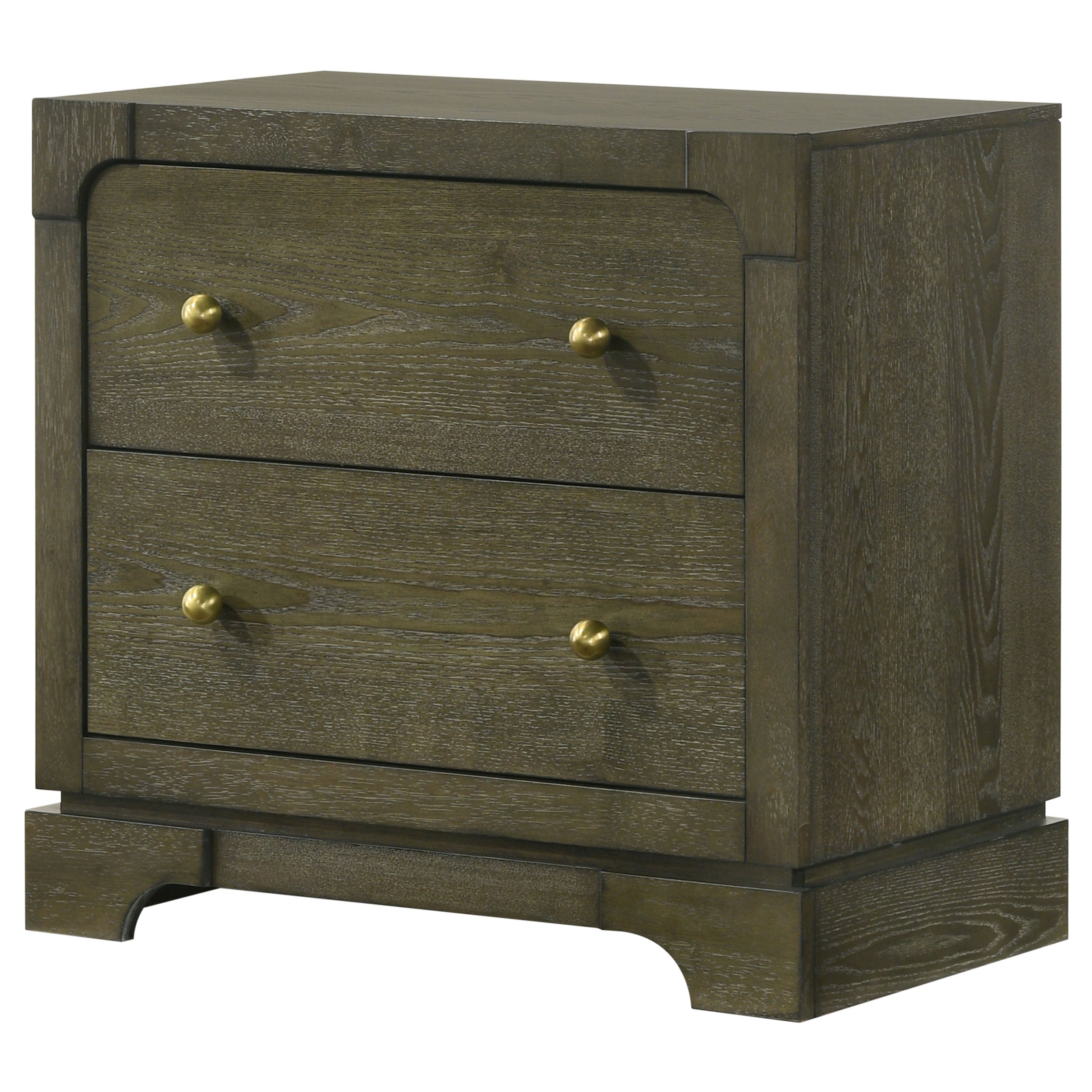 Gran Park 2-drawer Nightstand Bedside Table Dark Cocoa — view 4