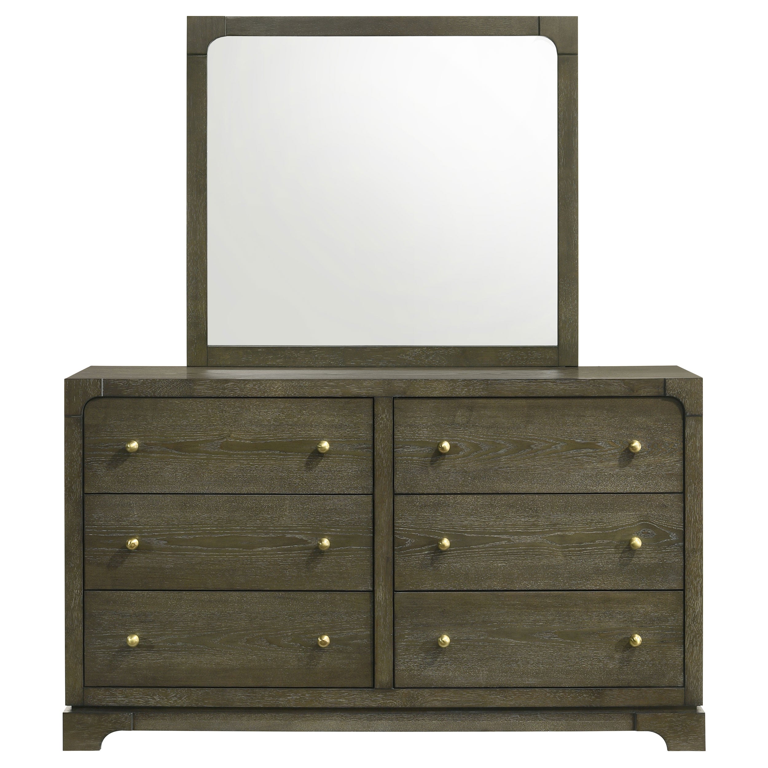 Gran Park 6-drawer Dresser and Mirror Dark Cocoa — view 3