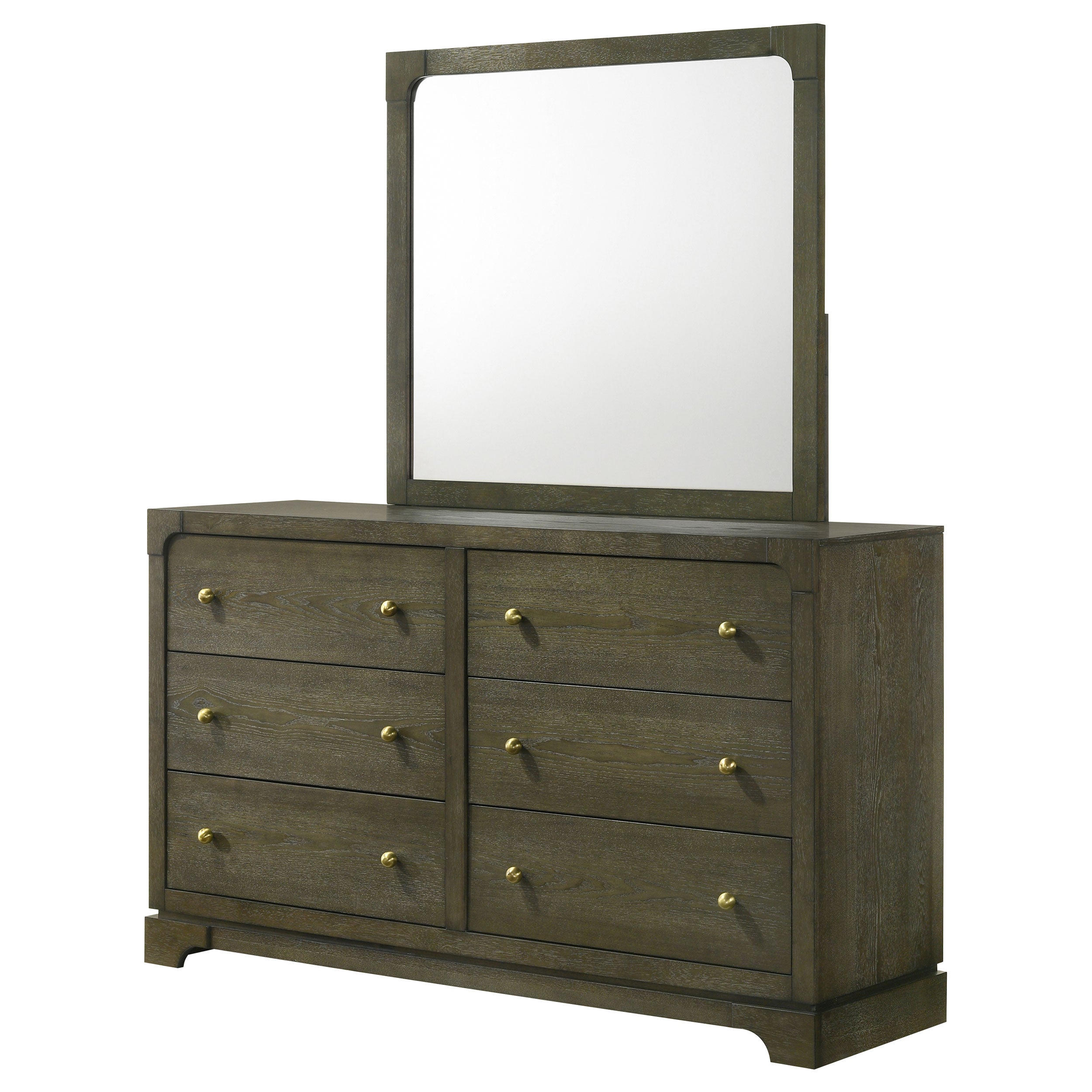 Gran Park 6-drawer Dresser and Mirror Dark Cocoa — view 4