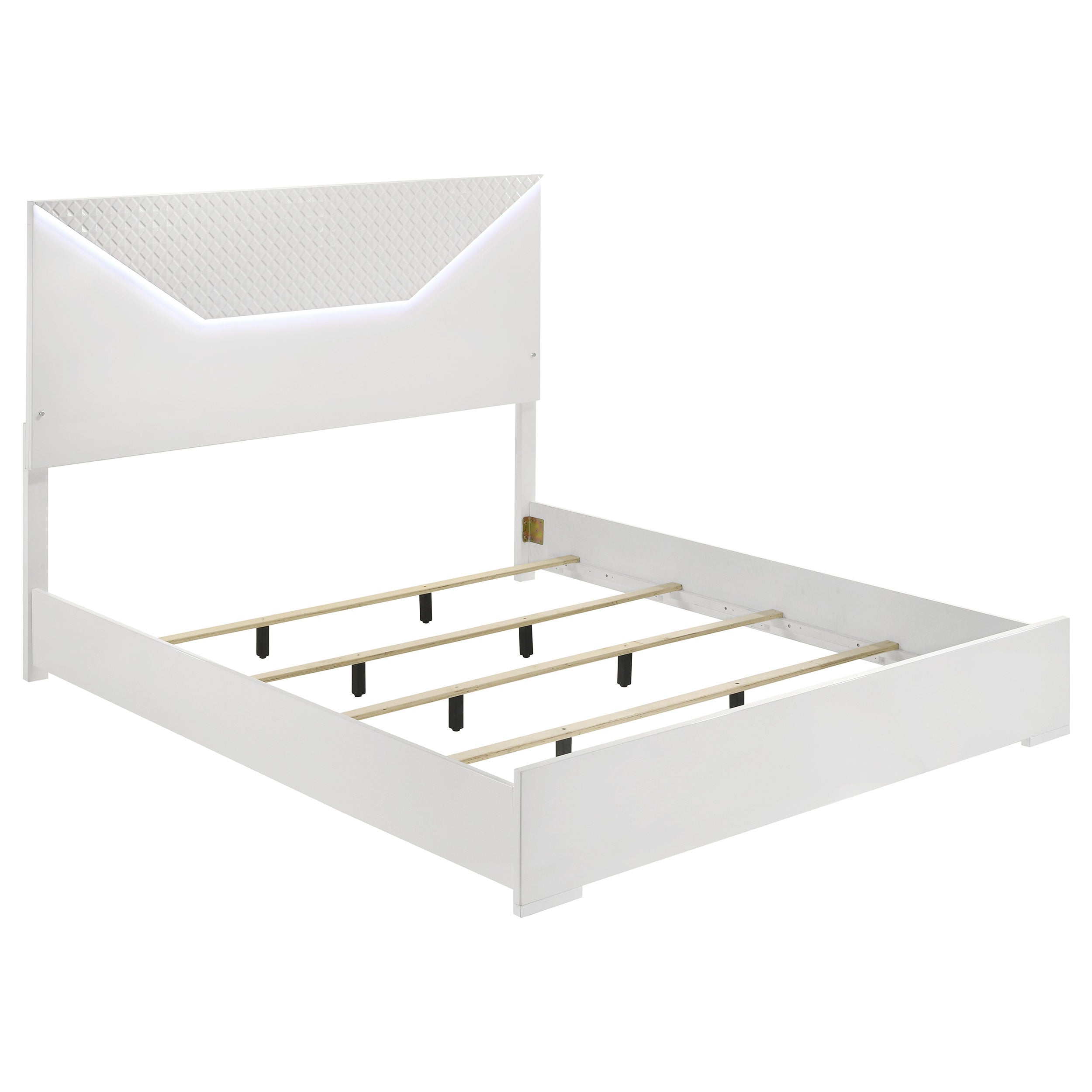 Ives 5-piece Eastern King Bedroom Set White High Gloss — view 3