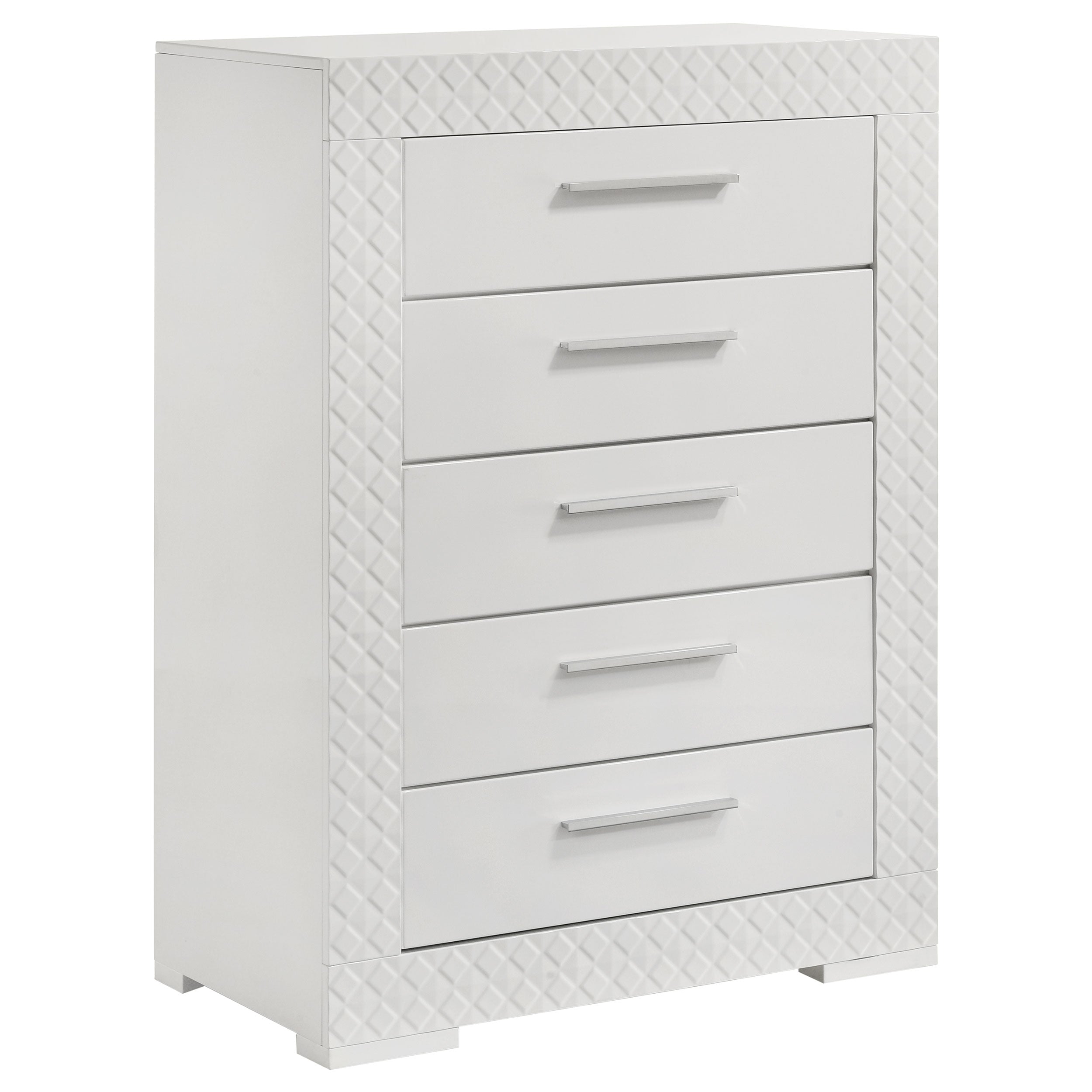 Ives 5-piece Eastern King Bedroom Set White High Gloss — view 11
