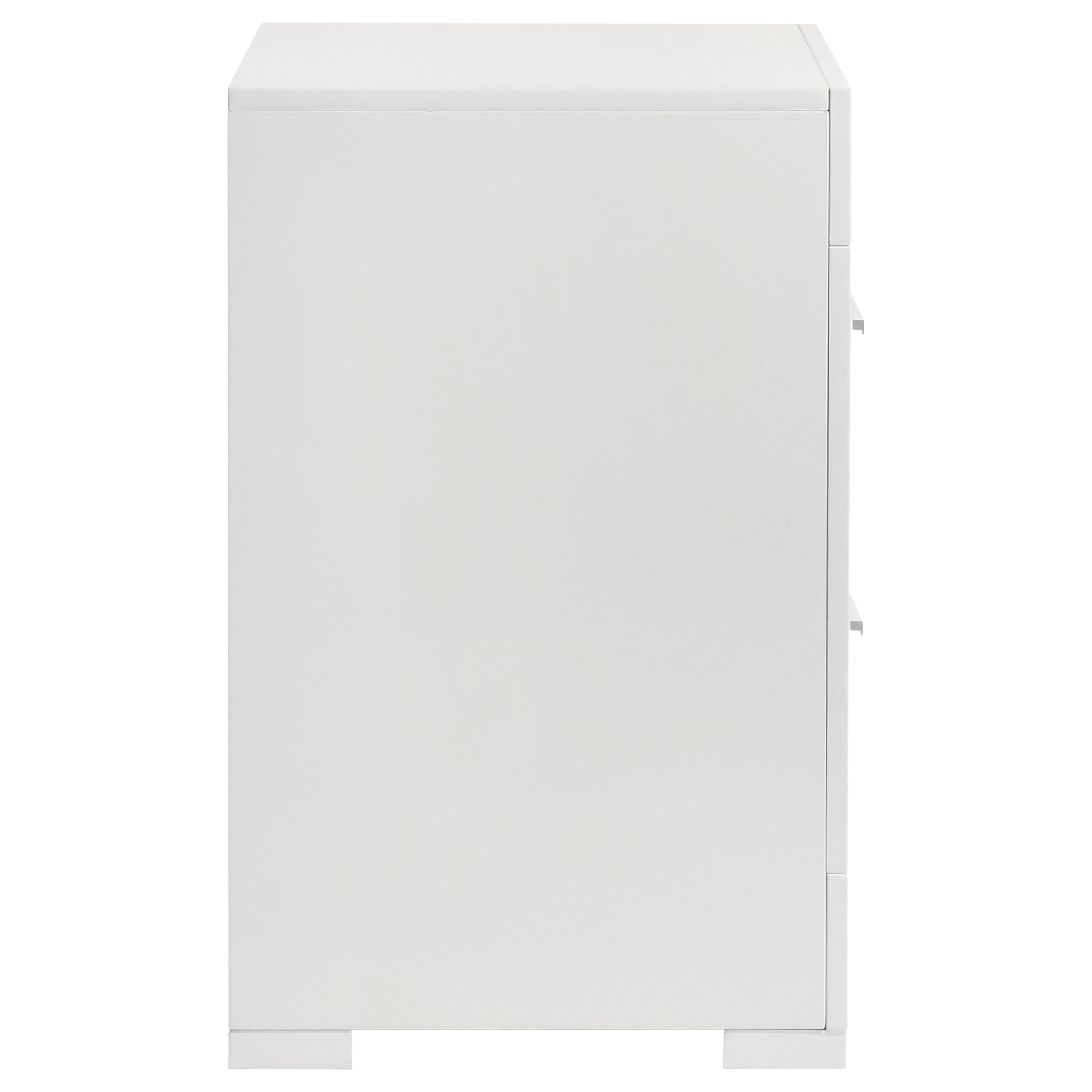 Ives 2-drawer Nightstand Bedside Table White High Gloss — view 9