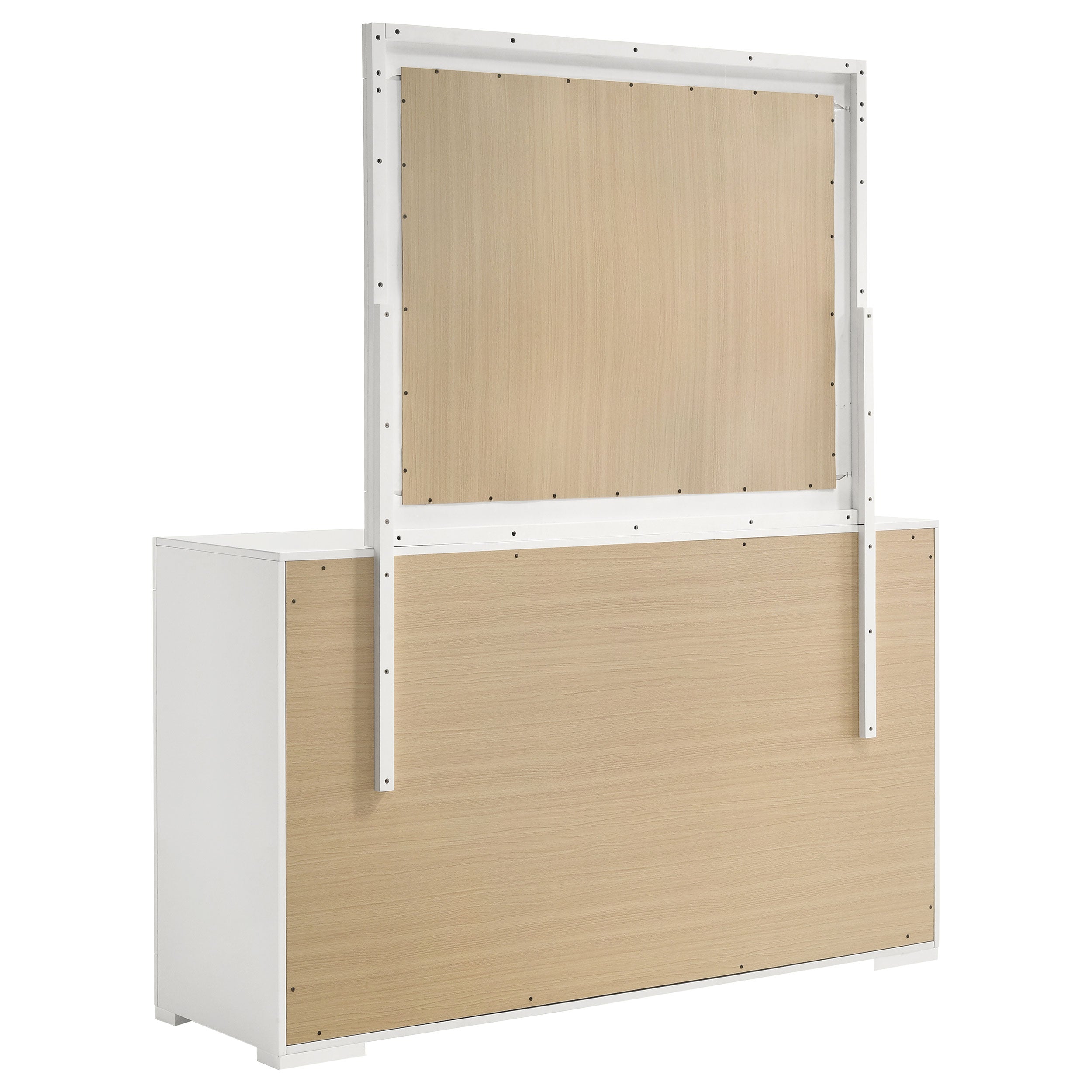 Ives 6-drawer Dresser and Mirror White High Gloss — view 6