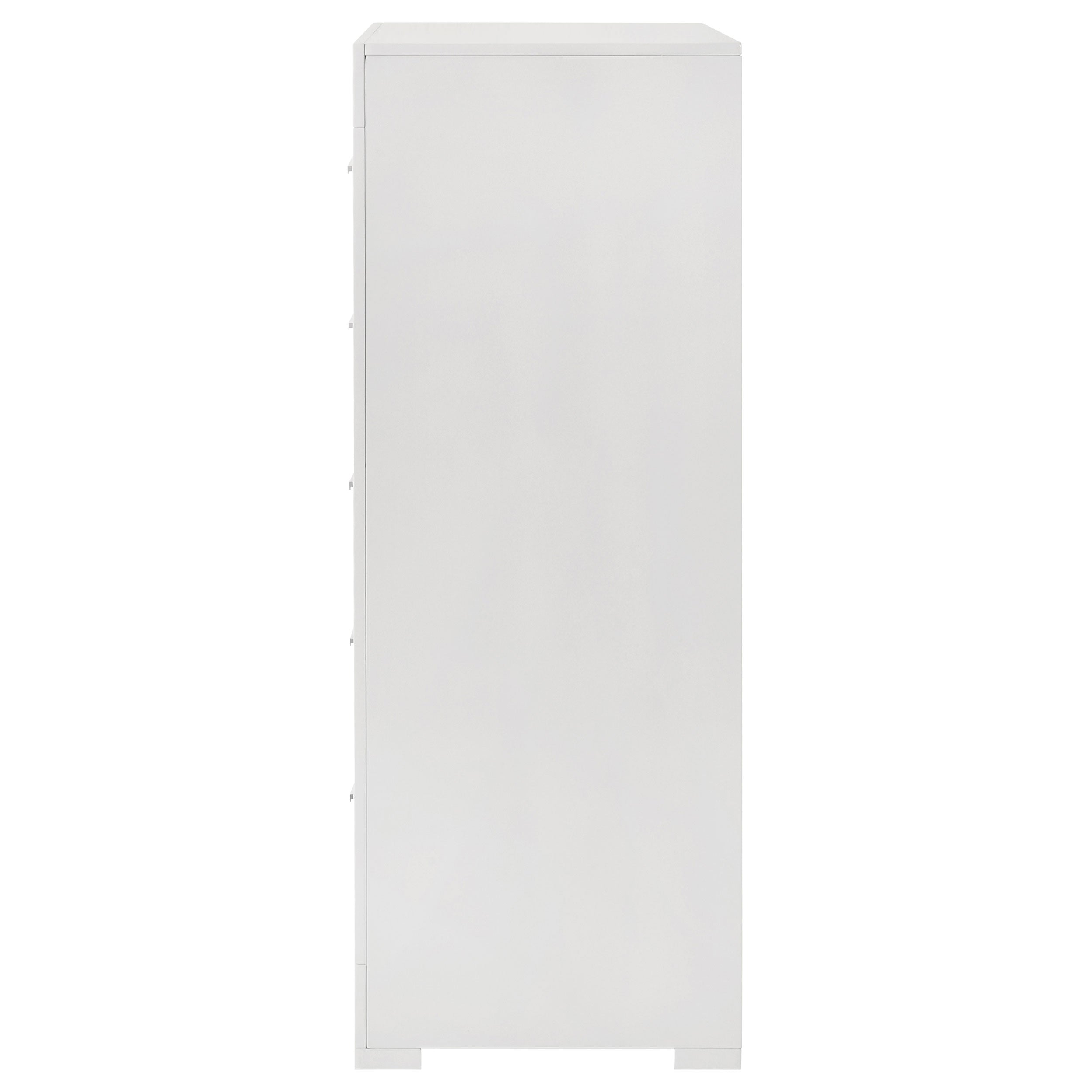 Ives 5-drawer Bedroom Chest of Drawers White High Gloss — view 5