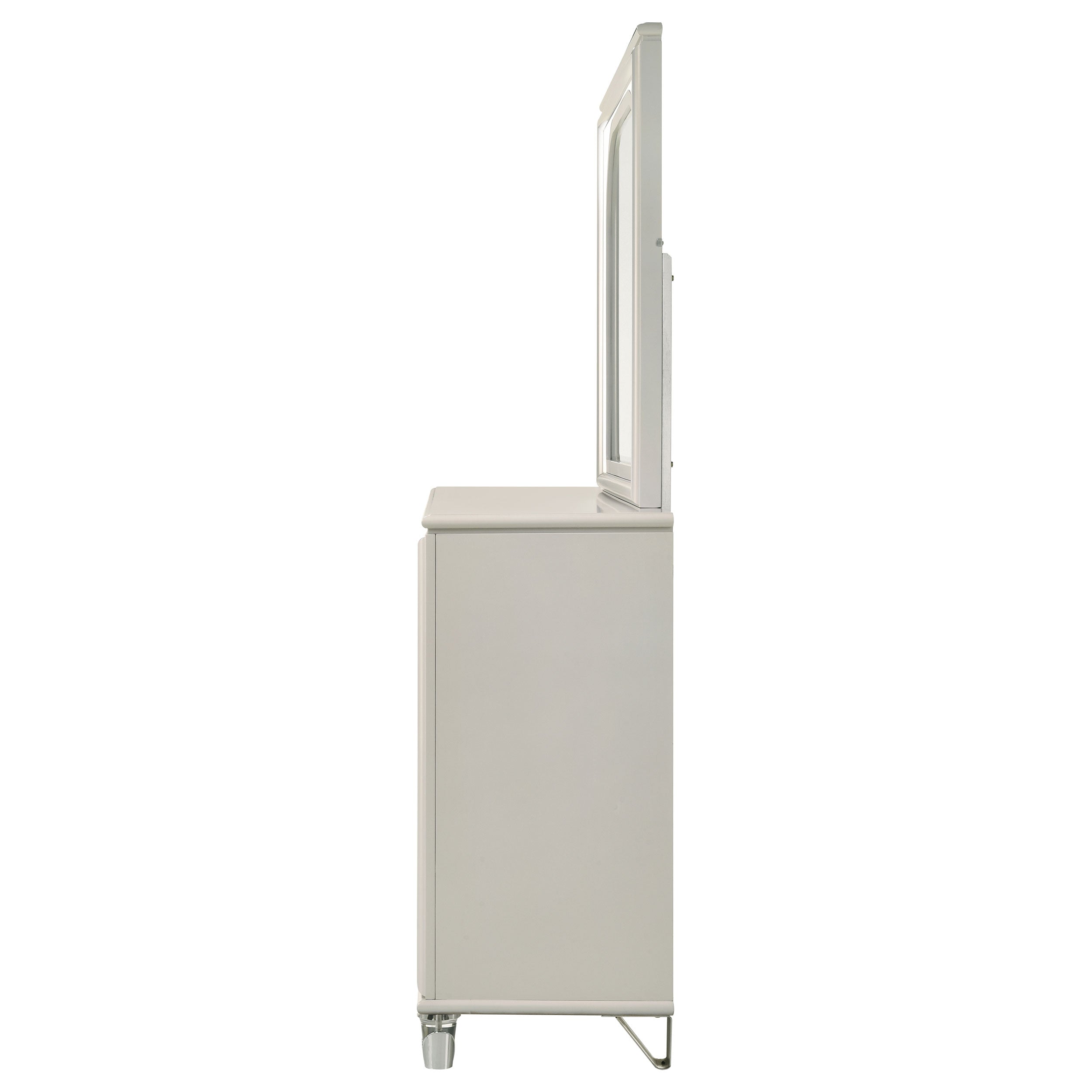 Olivia 6-drawer Dresser and LED Mirror Pearl White — view 5