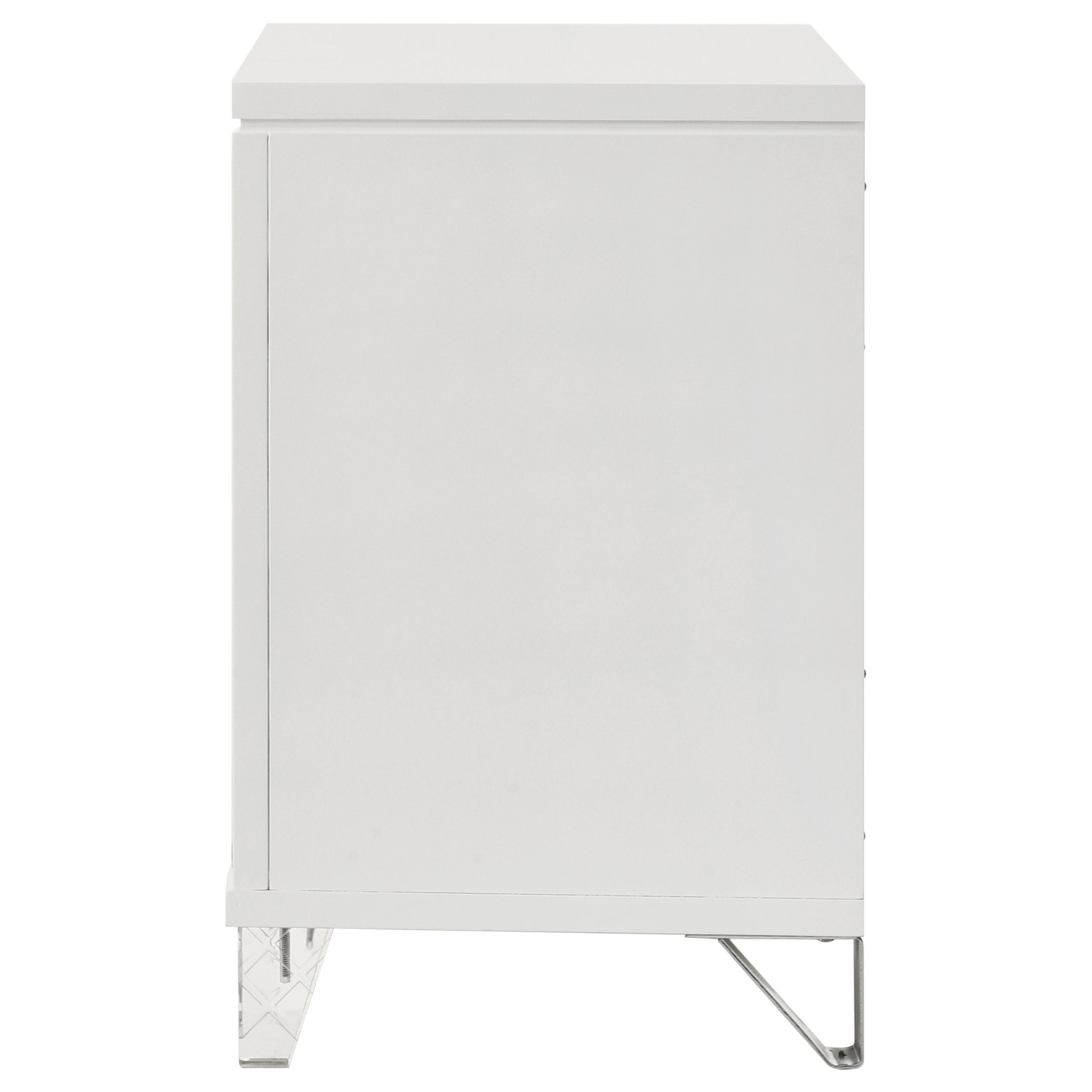 Marmore 2-drawer Nightstand Bedside Table White — view 5