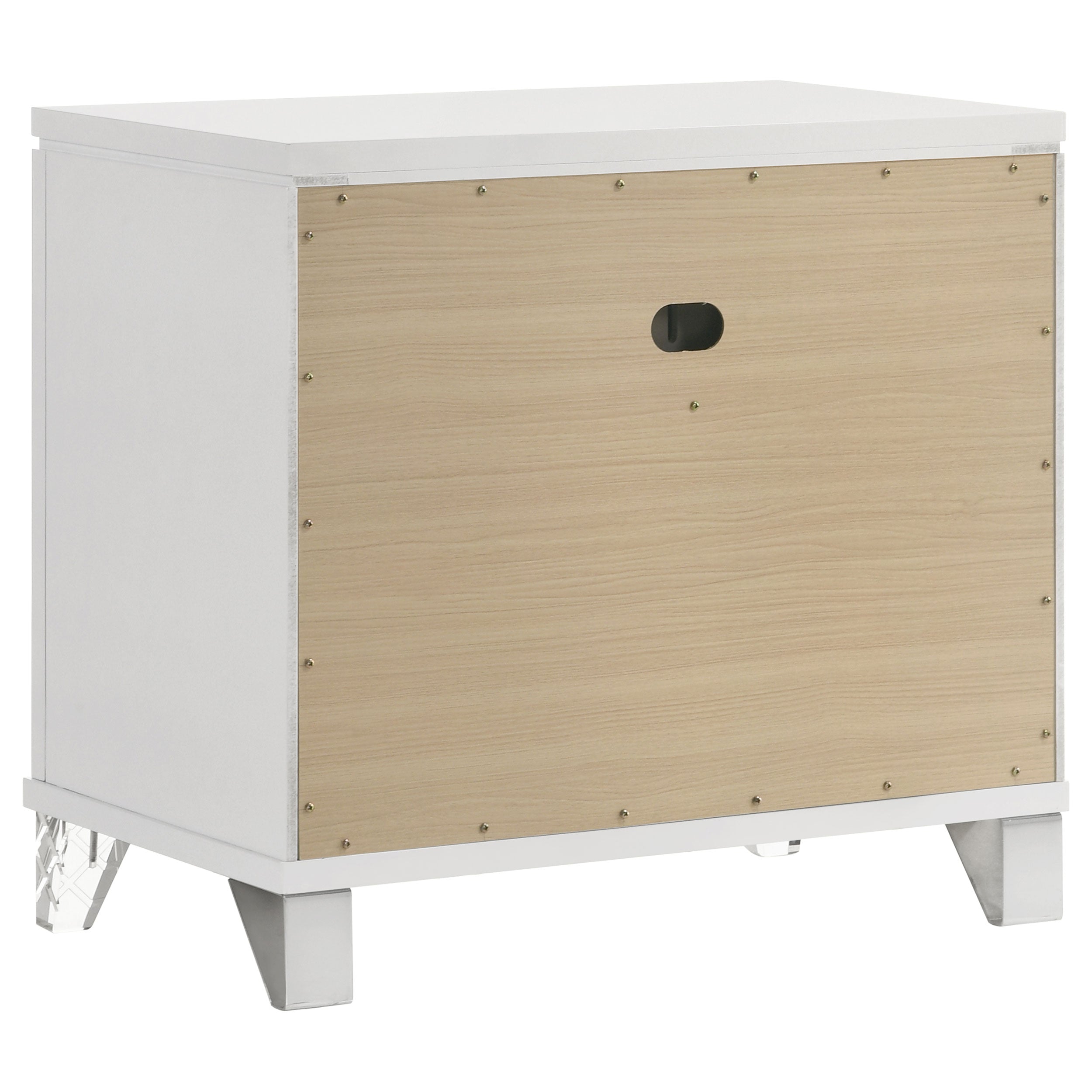 Marmore 2-drawer Nightstand Bedside Table White — view 6