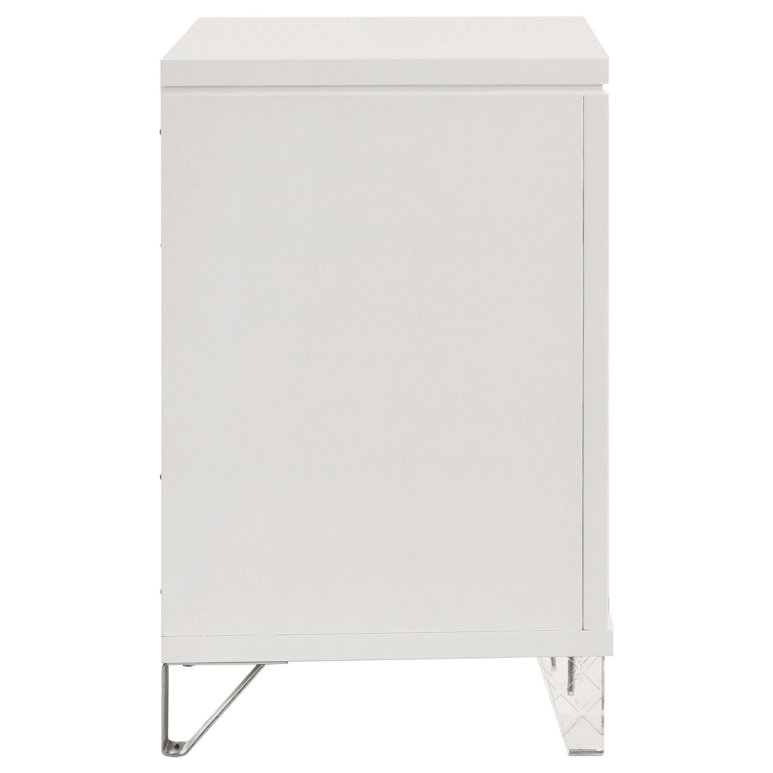 Marmore 2-drawer Nightstand Bedside Table White — view 9