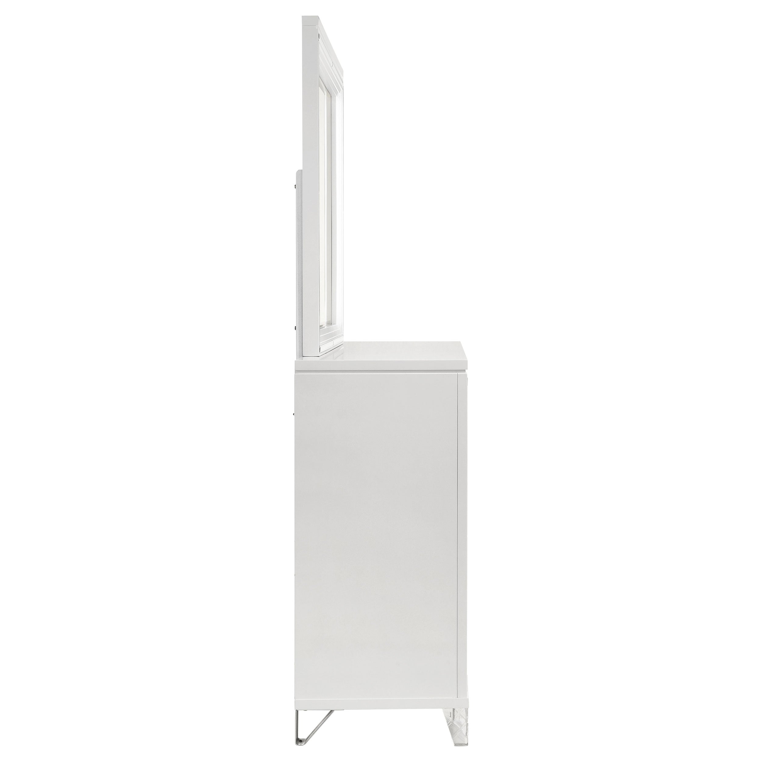 Marmore 9-drawer Dresser and LED Mirror White — view 9