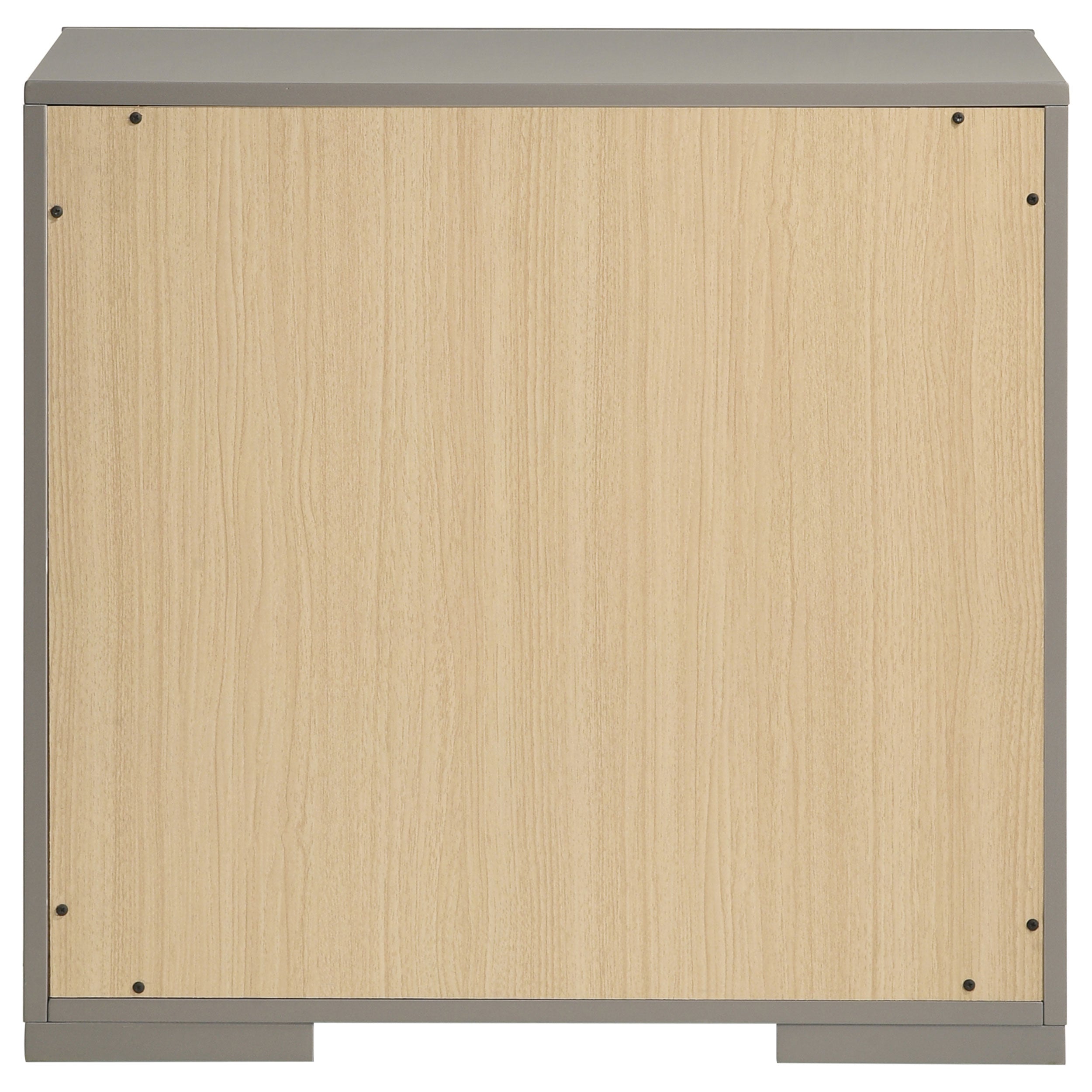 Ives 2-drawer Nightstand Bedside Table Grey High Gloss — view 7