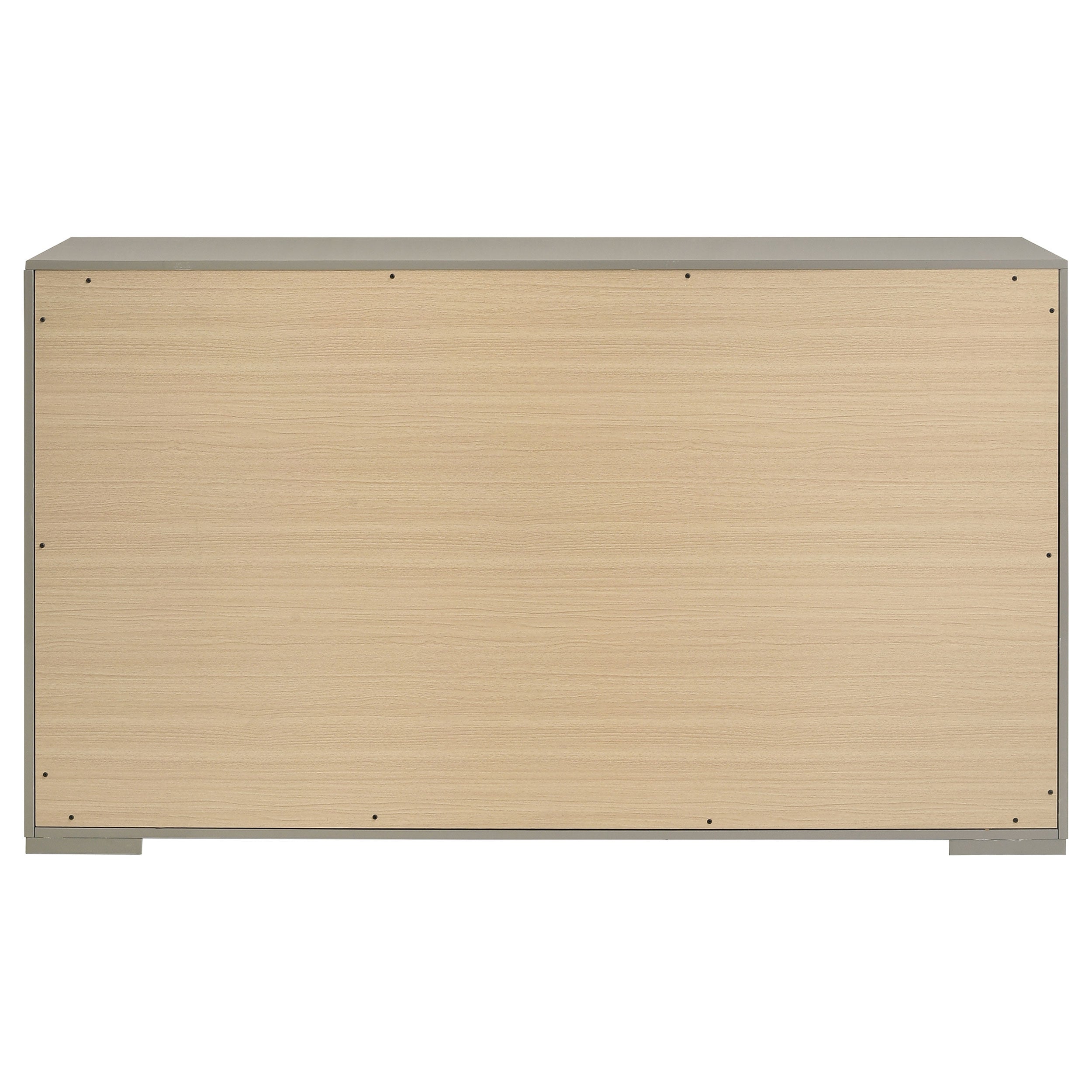 Ives 6-drawer Dresser Cabinet Grey High Gloss — view 7