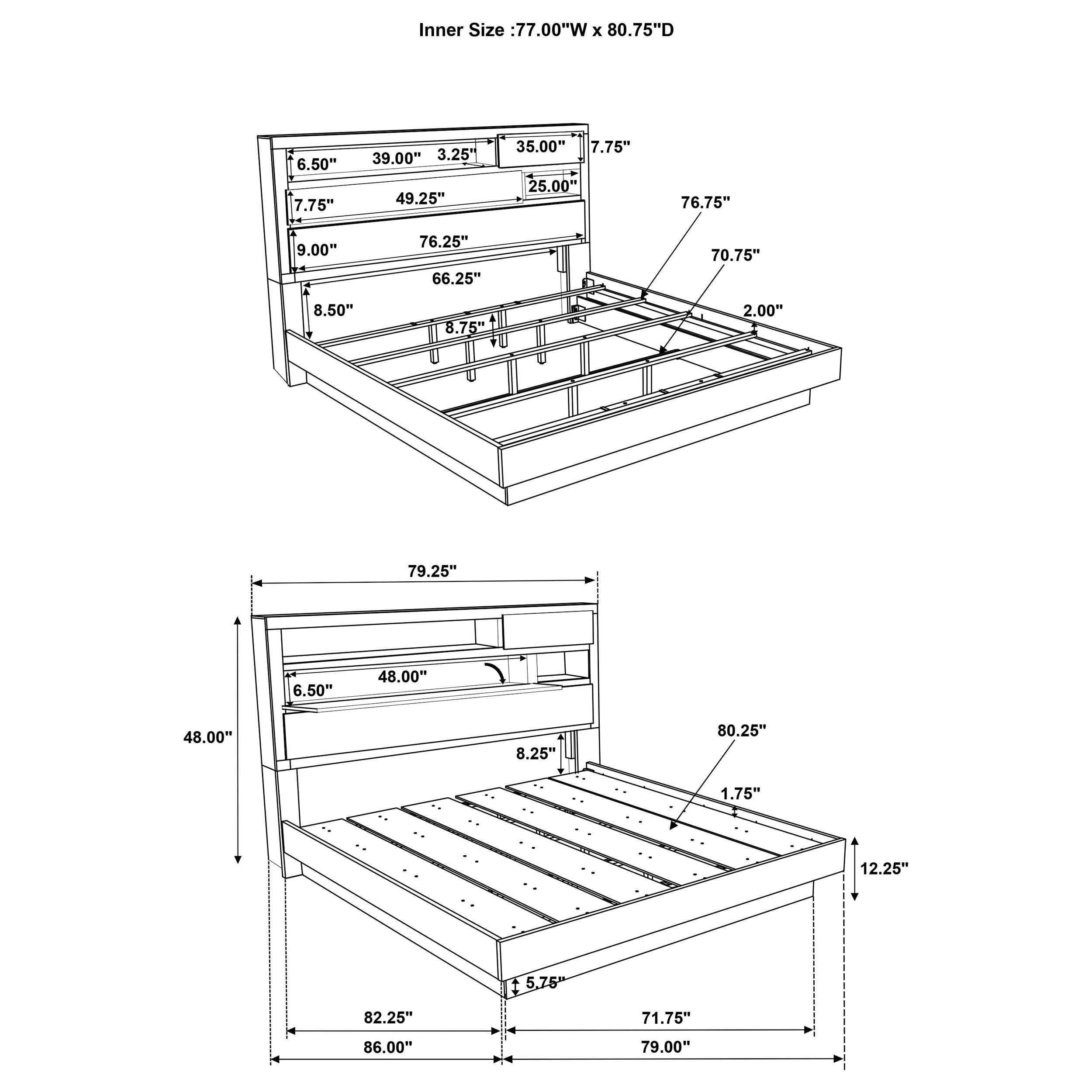 Fenwick 4-piece Eastern King Bedroom Set Grey Oak — view 16