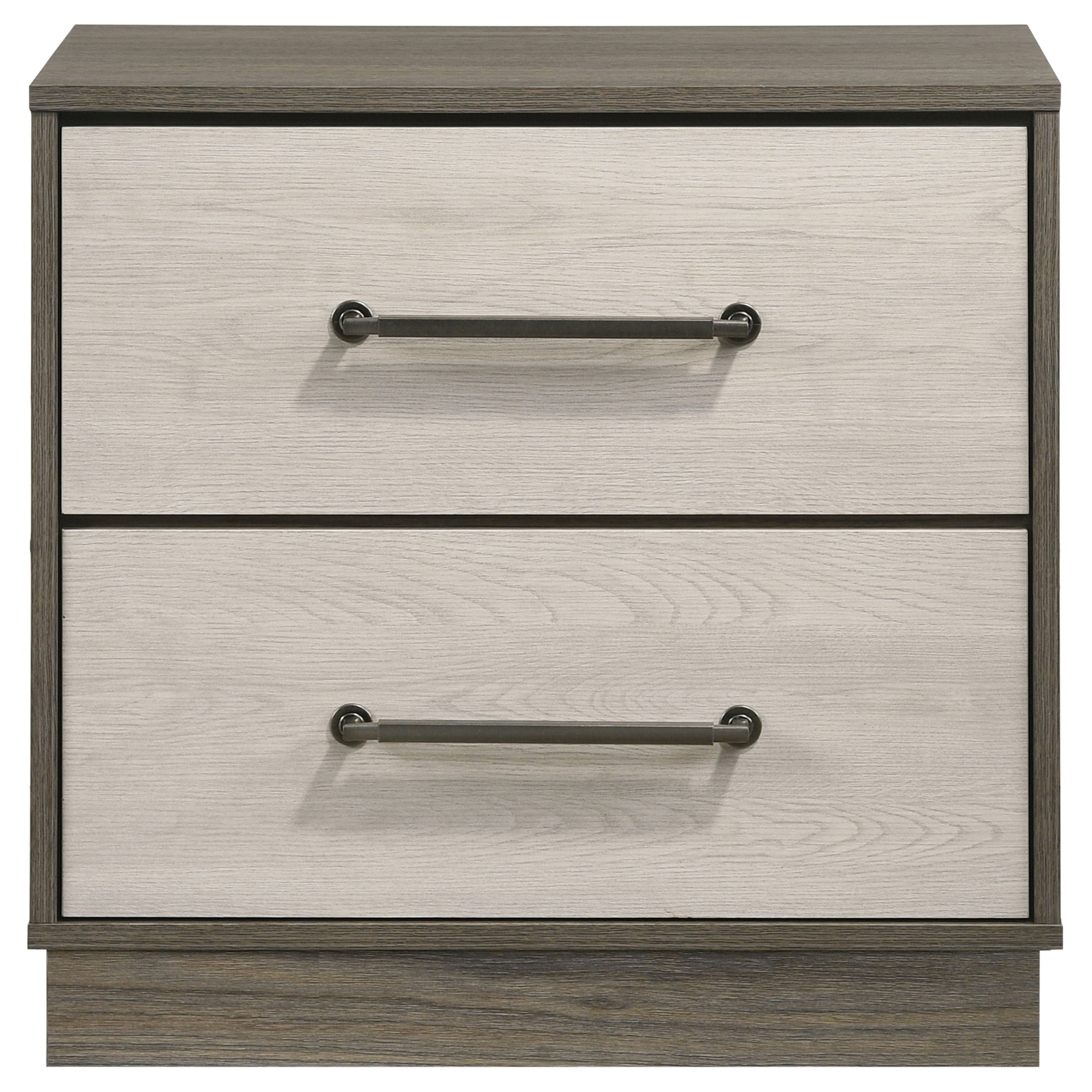 Fenwick 2-drawer Nightstand Bedside Table Grey Oak — view 3