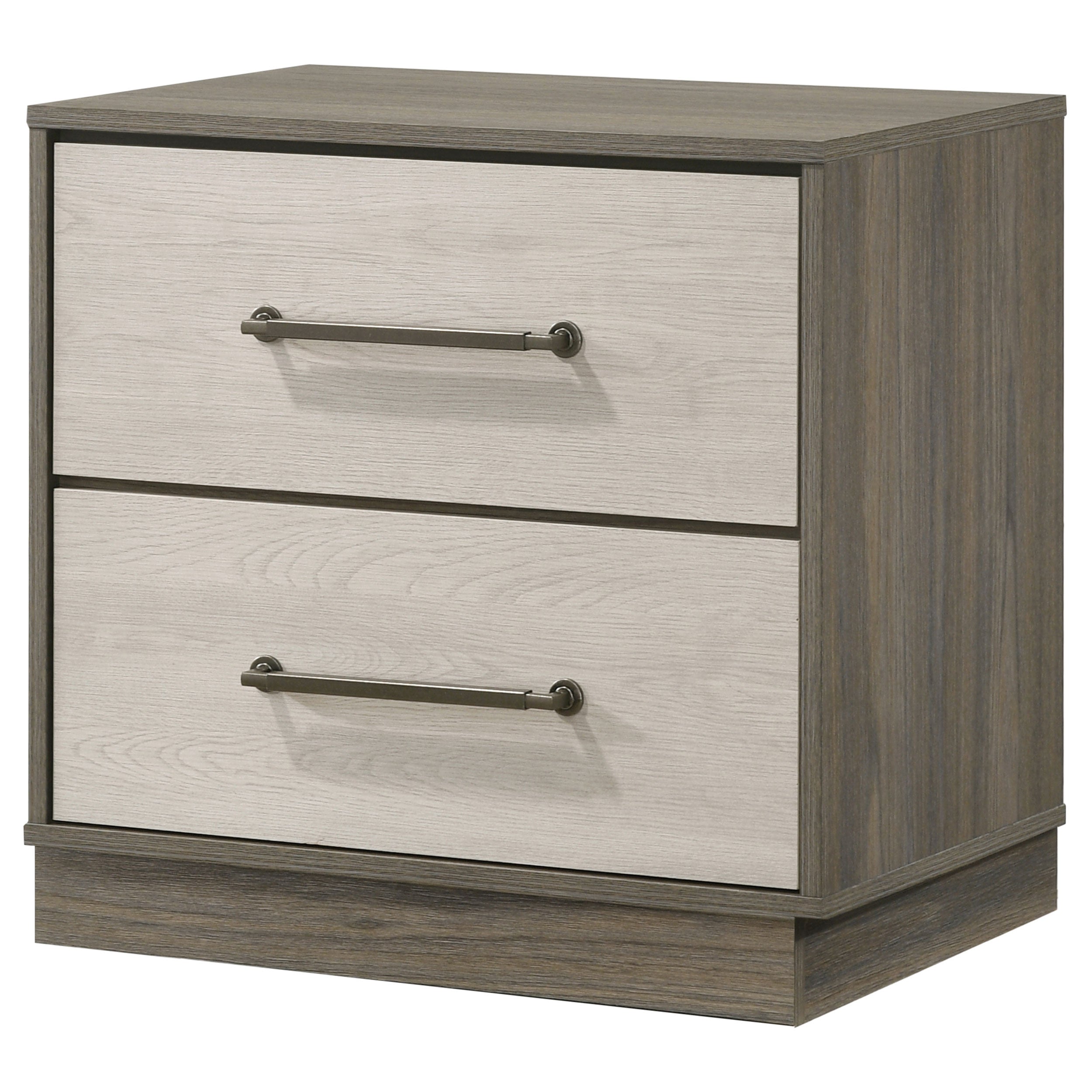 Fenwick 2-drawer Nightstand Bedside Table Grey Oak — view 4