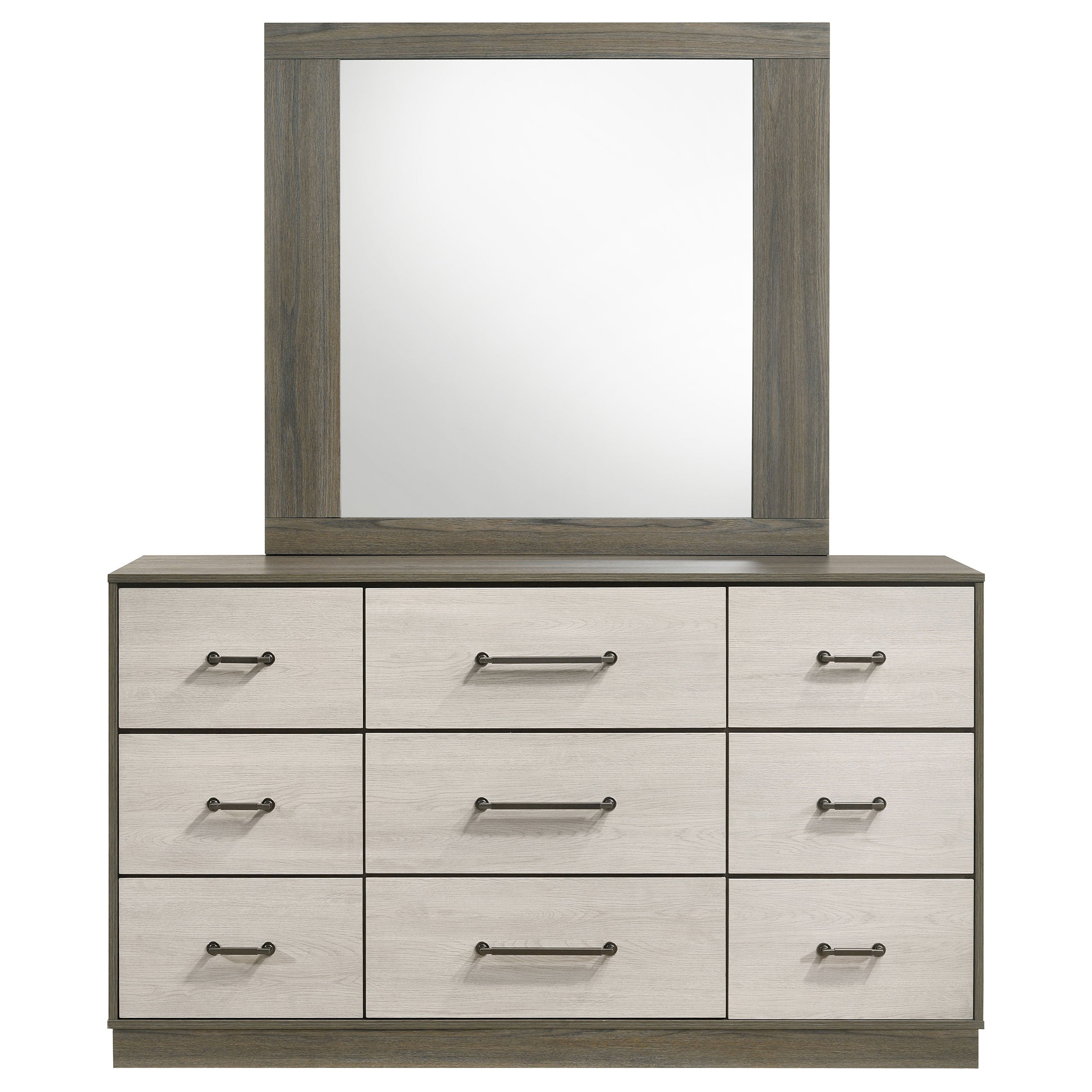 Fenwick 9-drawer Dresser with Mirror Grey Oak — view 3