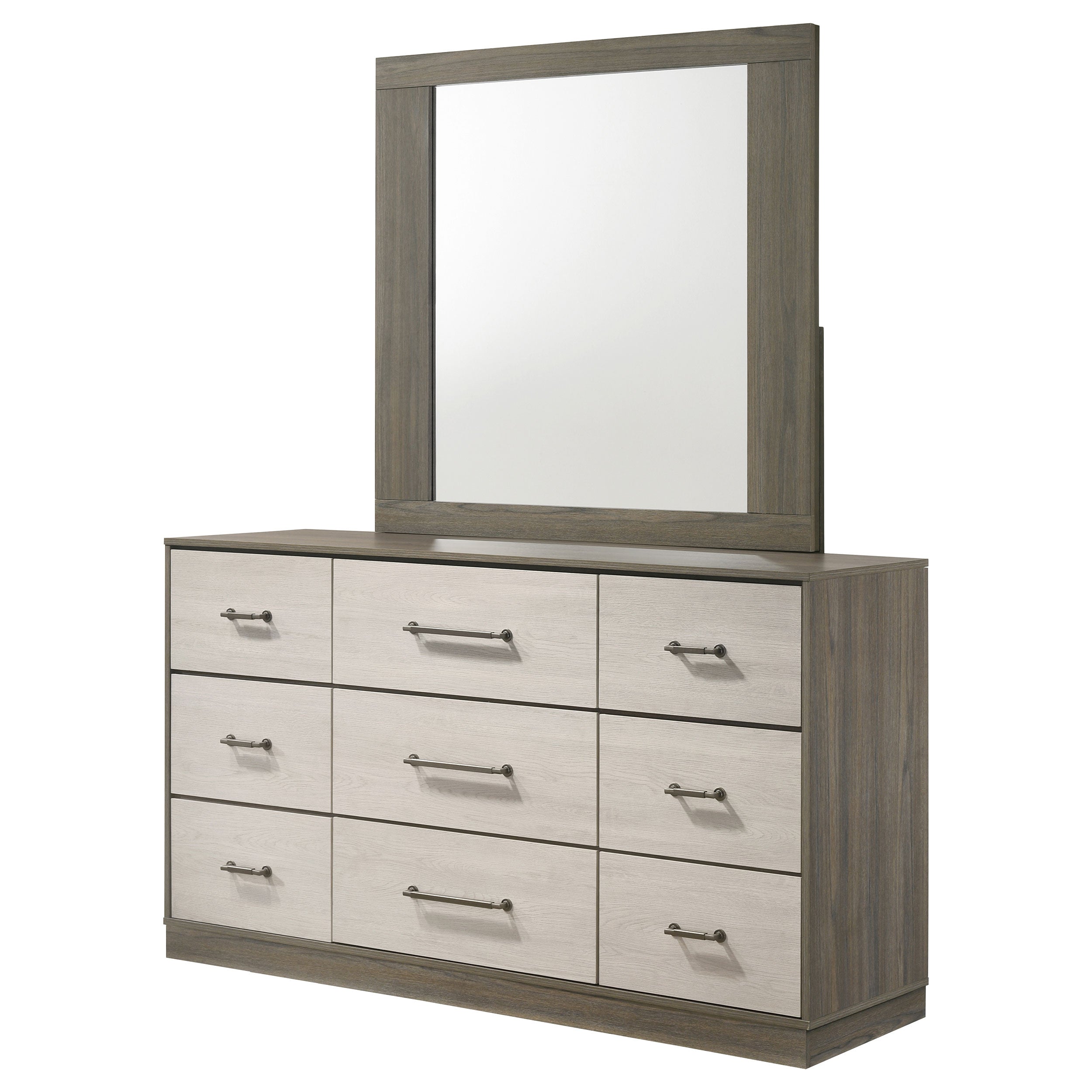 Fenwick 9-drawer Dresser with Mirror Grey Oak — view 4