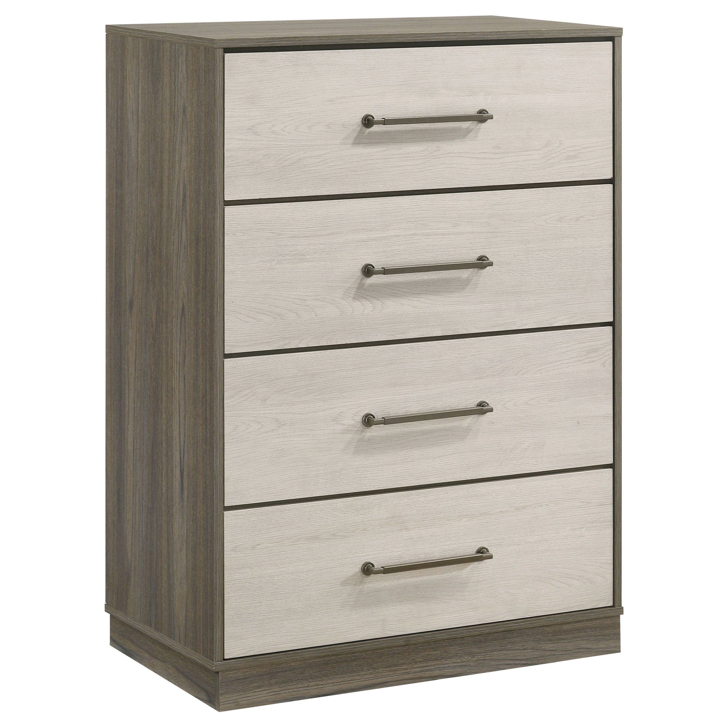 Fenwick 4-drawer Chest of Drawers Grey Oak — view 1