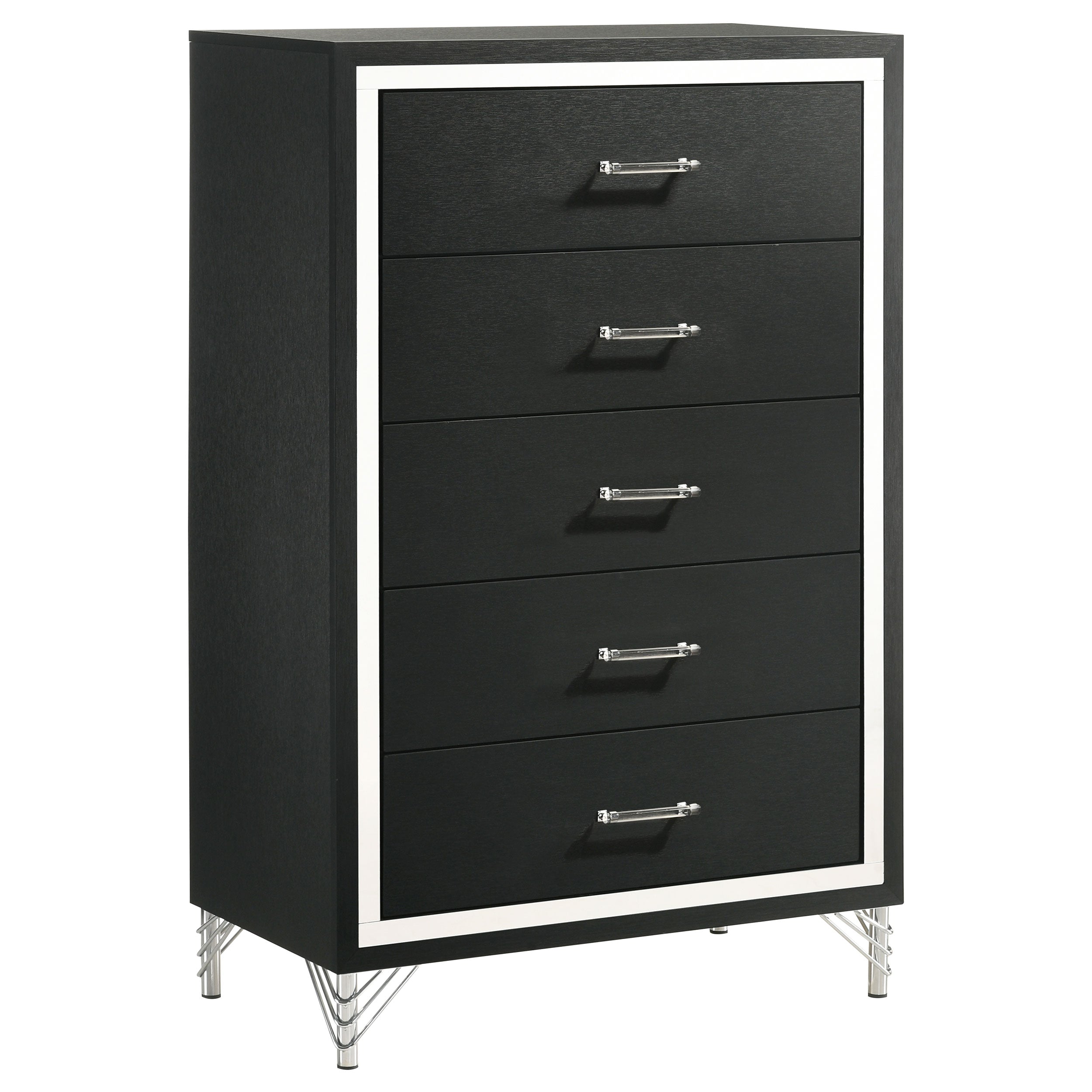 Lucia 5-piece Eastern King Bedroom Set Grey and Black — view 11