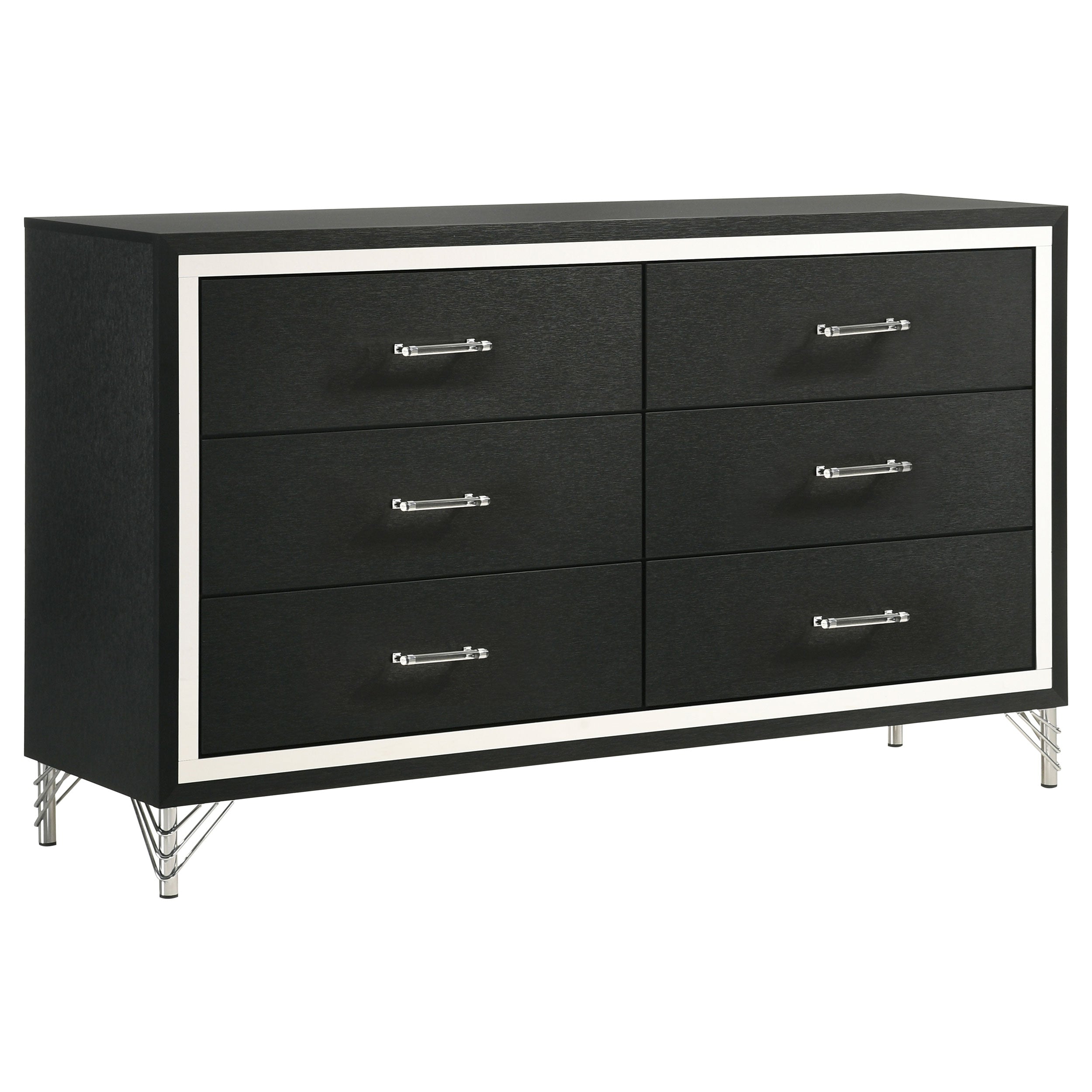 Lucia 5-piece Queen Bedroom Set Grey and Black — view 7