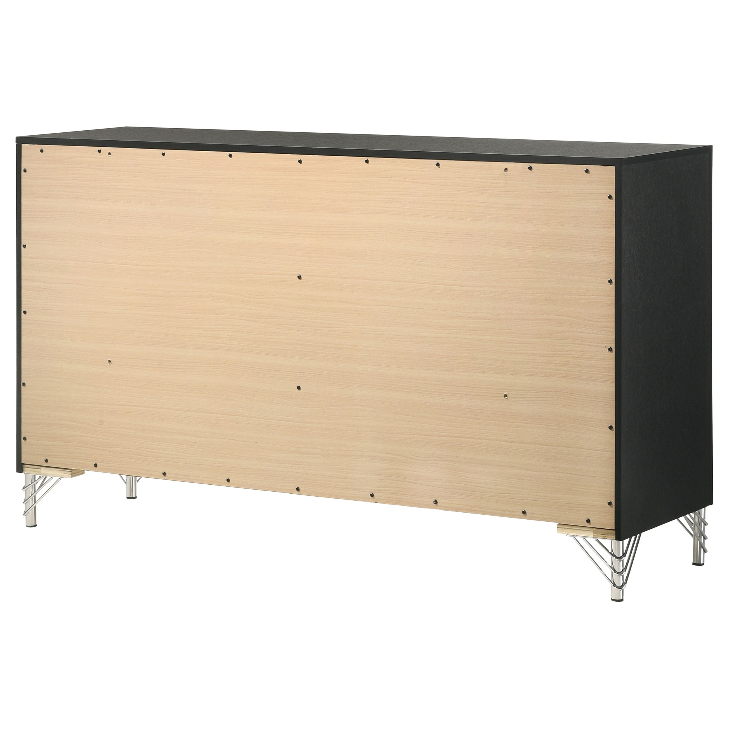Lucia 6-drawer Dresser Cabinet Black — view 8