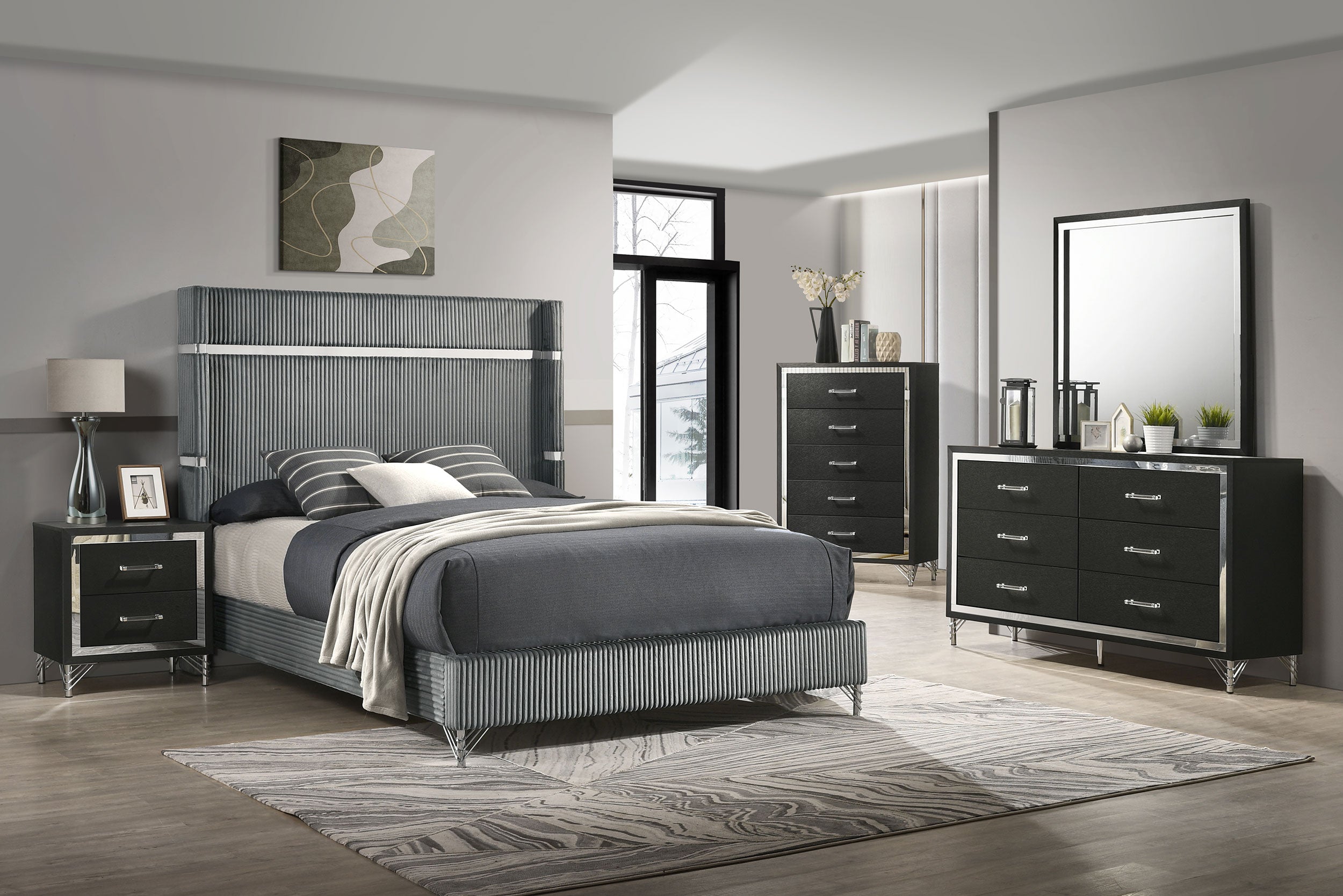 Lucia Dresser Mirror Black — view 6