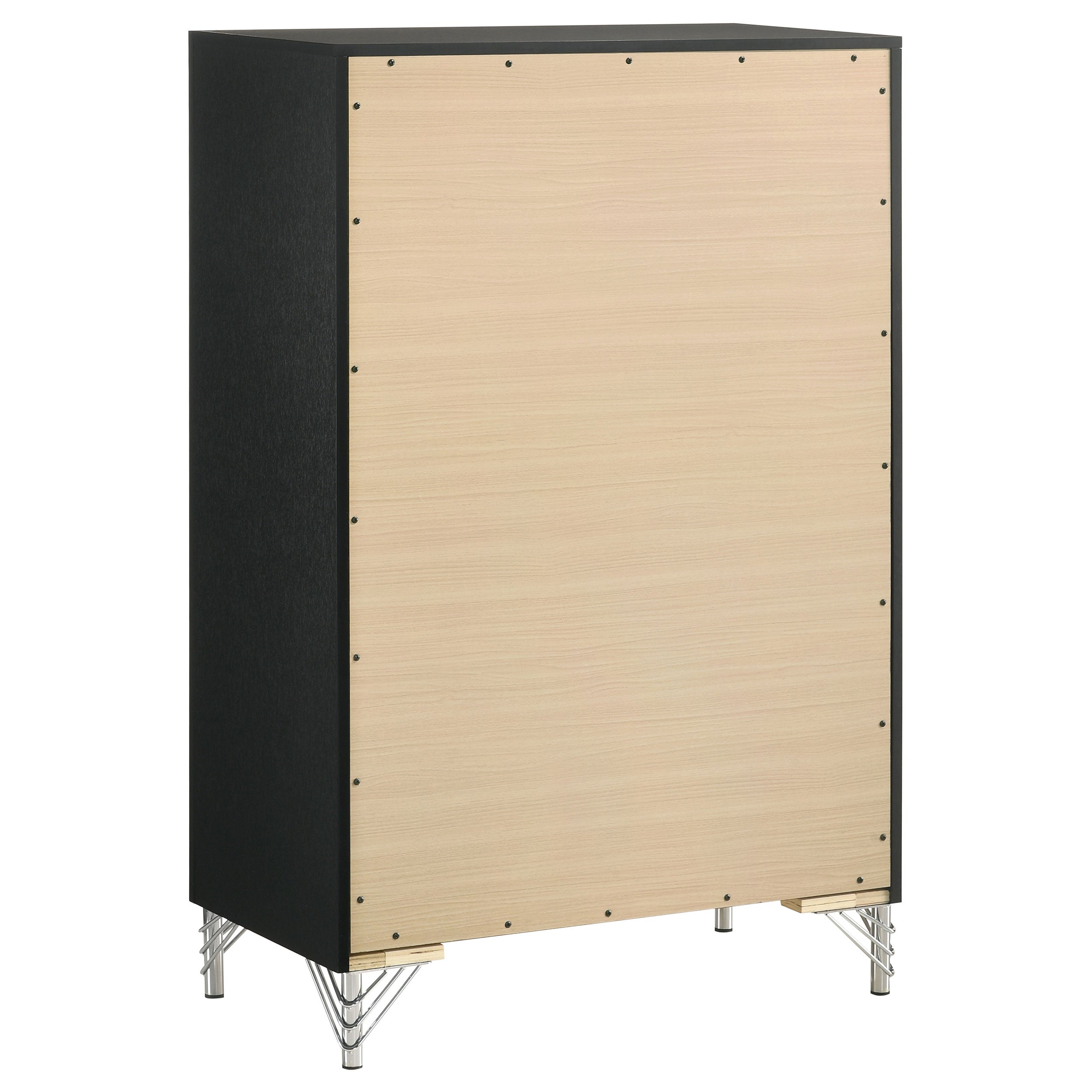Lucia 5-drawer Bedroom Chest of Drawers Black — view 6
