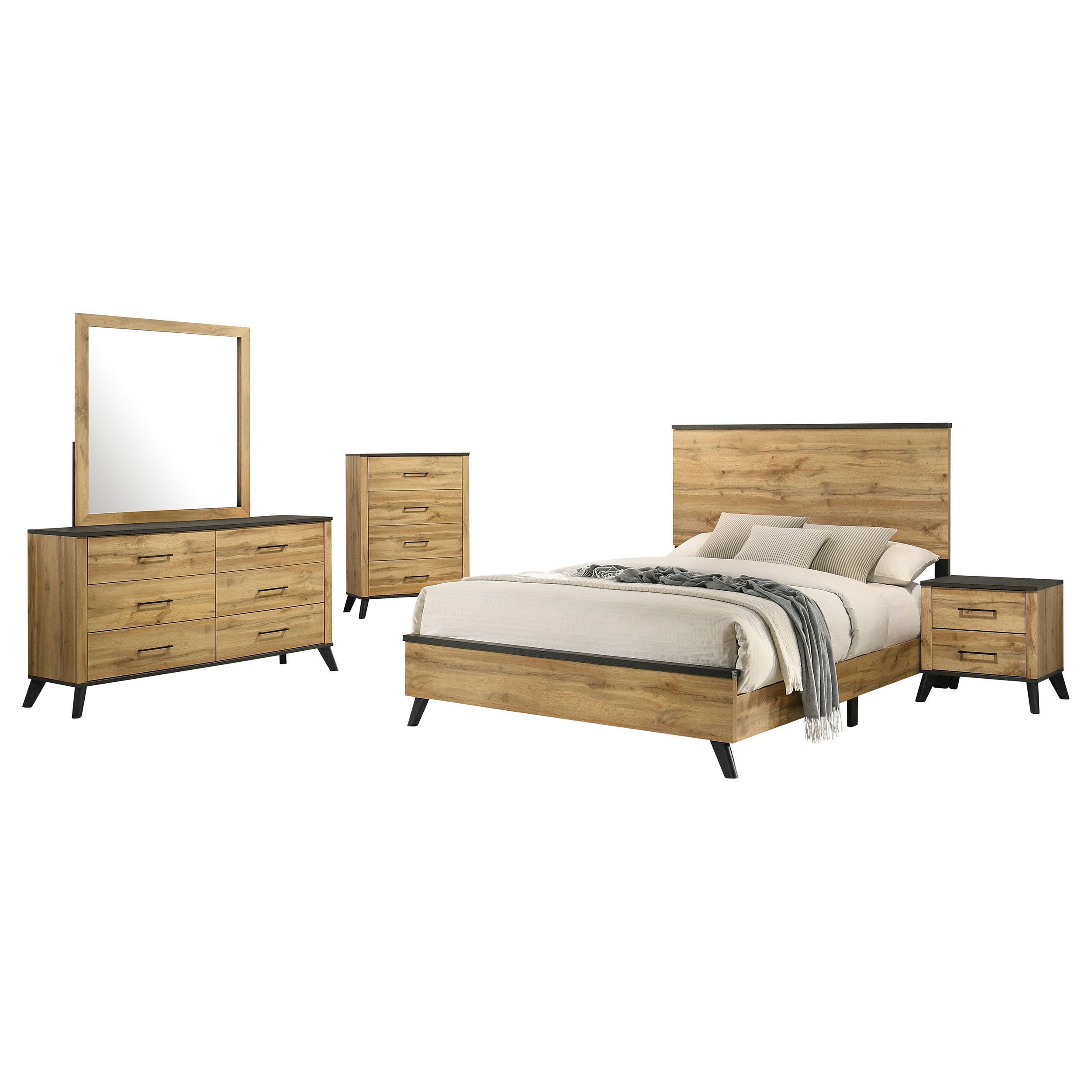 Kaywood 5-piece Queen Bedroom Set Natural Pine — view 2