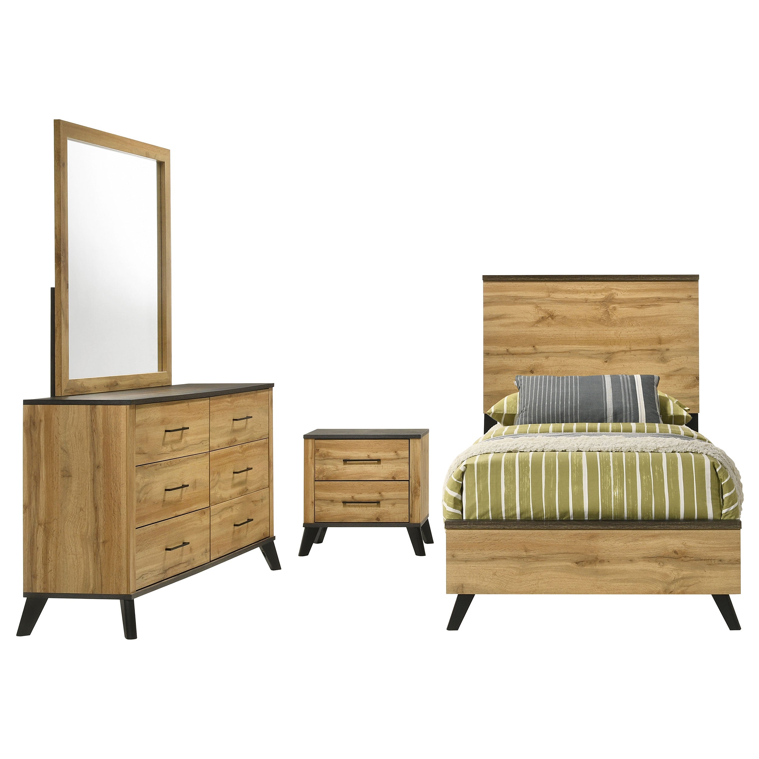 Kaywood 4-piece Twin Bedroom Set Natural Pine — view 2