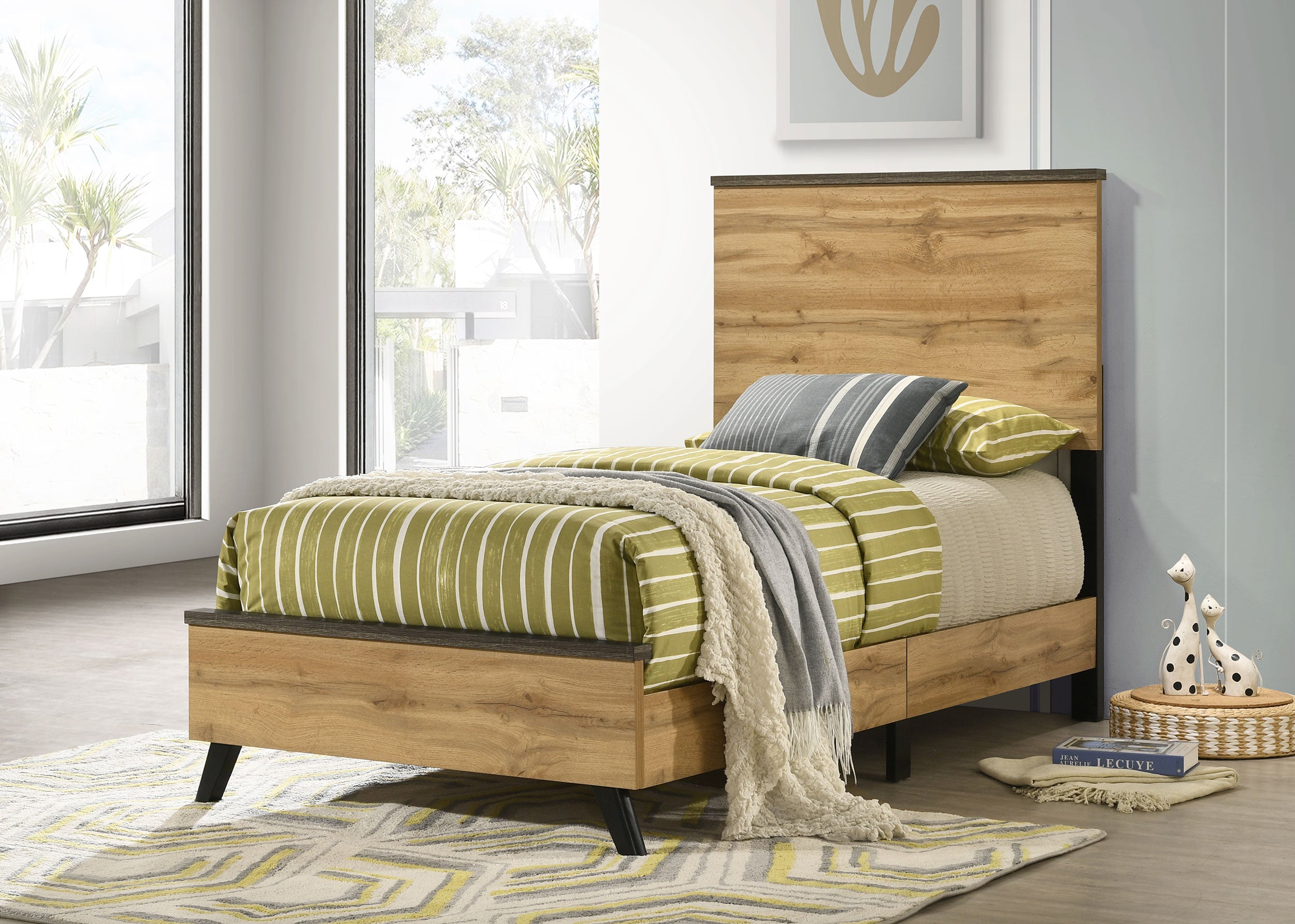 Kaywood 52-inch Twin Panel Bed Natural Pine — view 2