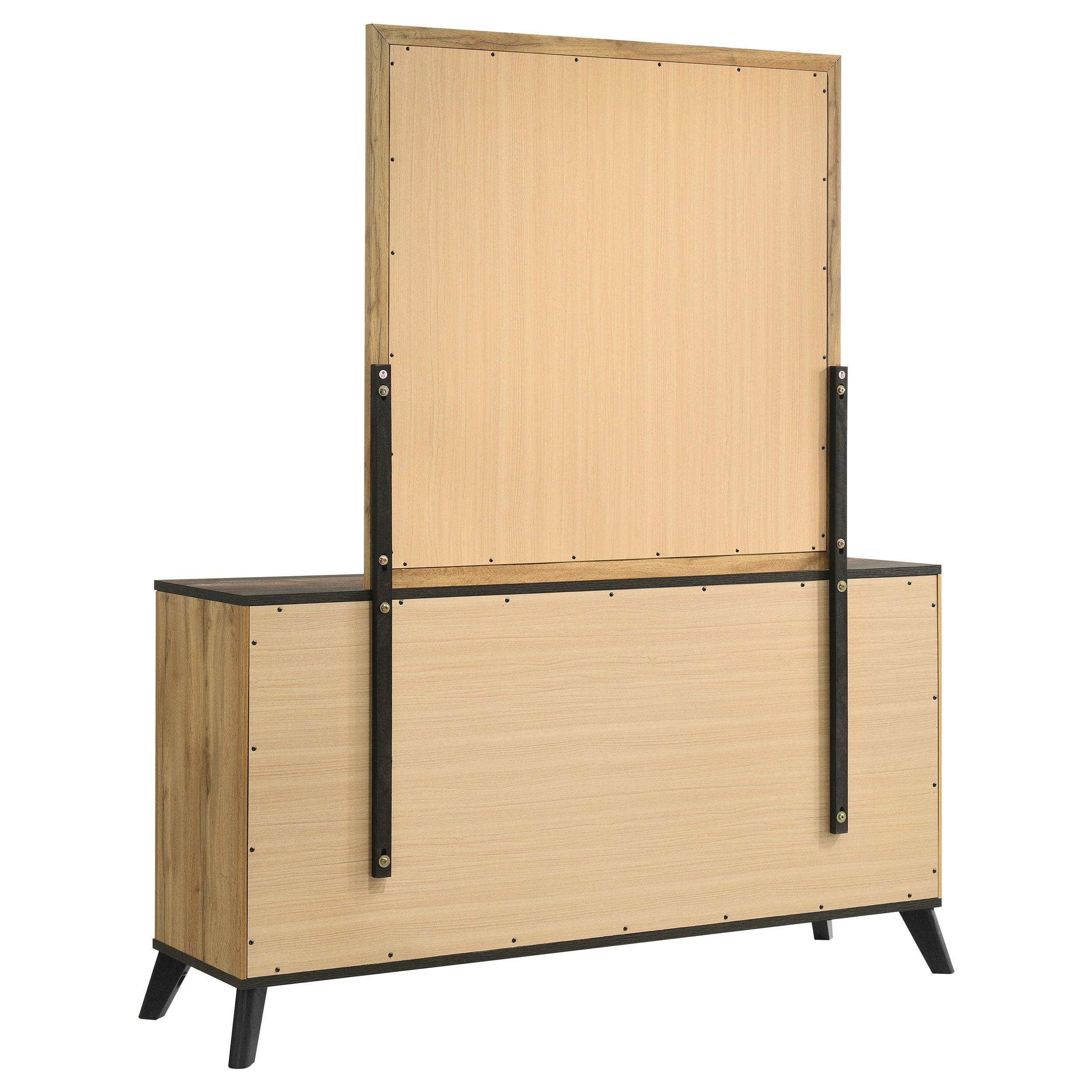 Kaywood 6-drawer Dresser and Mirror Natural Pine — view 6