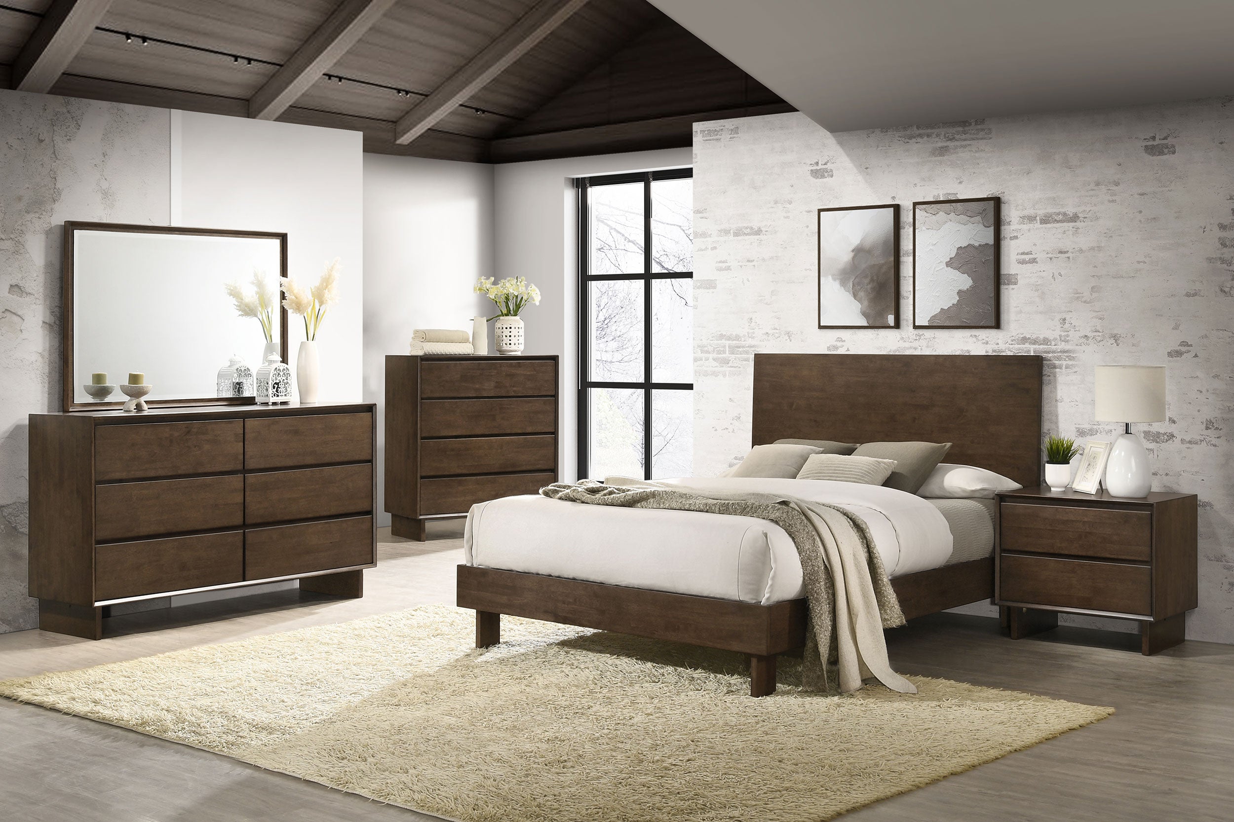 Glenwood 5-piece Eastern King Bedroom Set Warm Brown — view 1