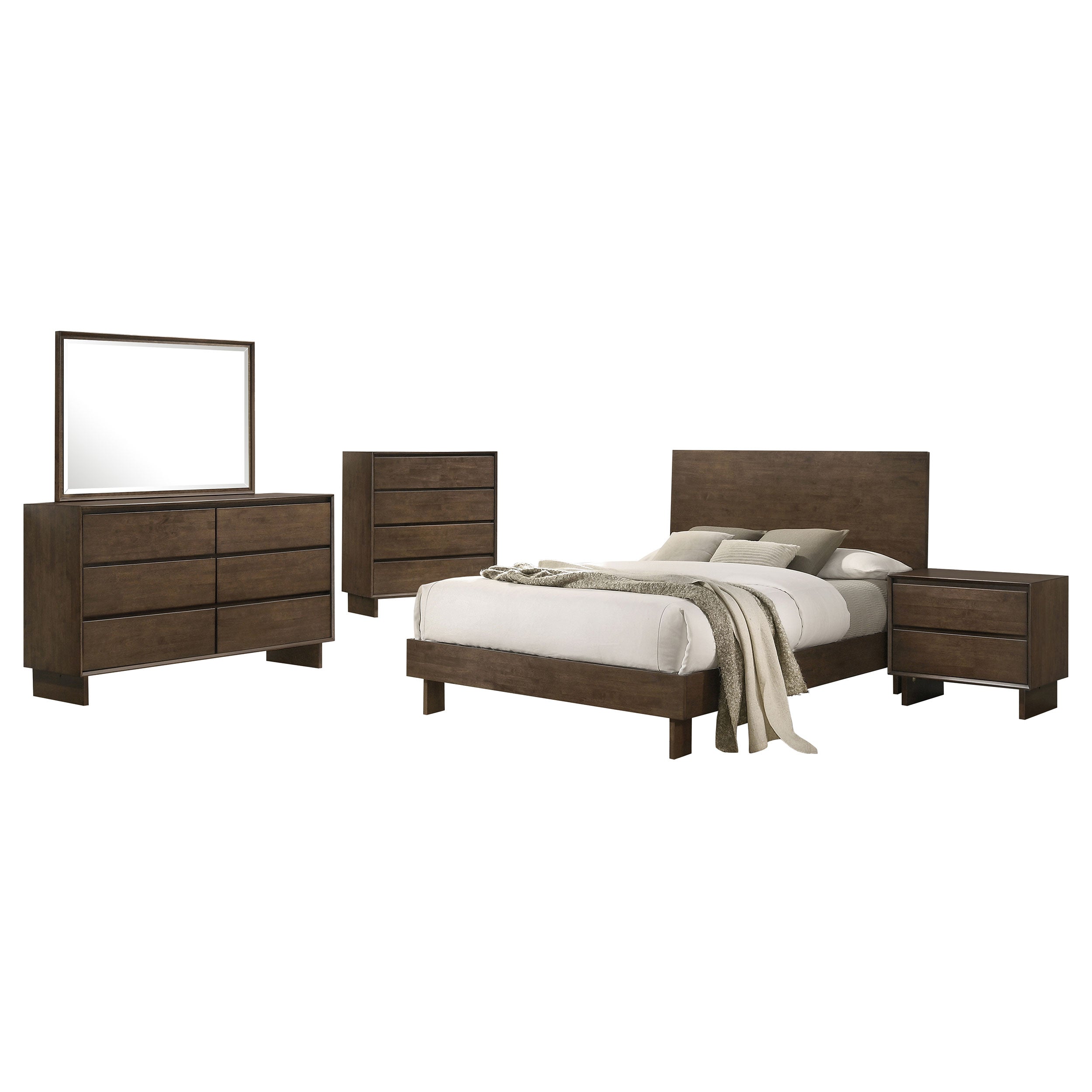 Glenwood 5-piece Eastern King Bedroom Set Warm Brown — view 2