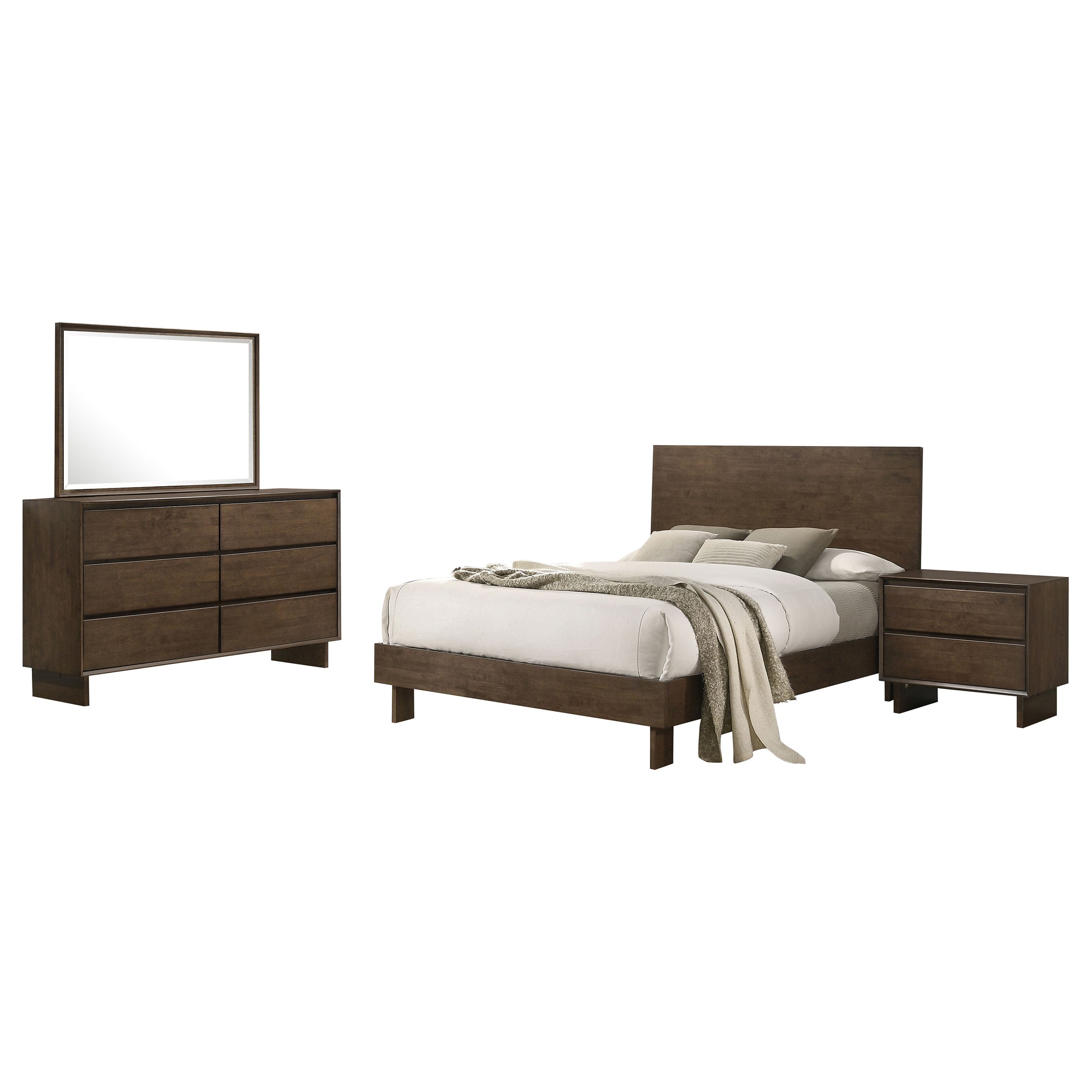 Glenwood 4-piece Queen Bedroom Set Warm Brown — view 2