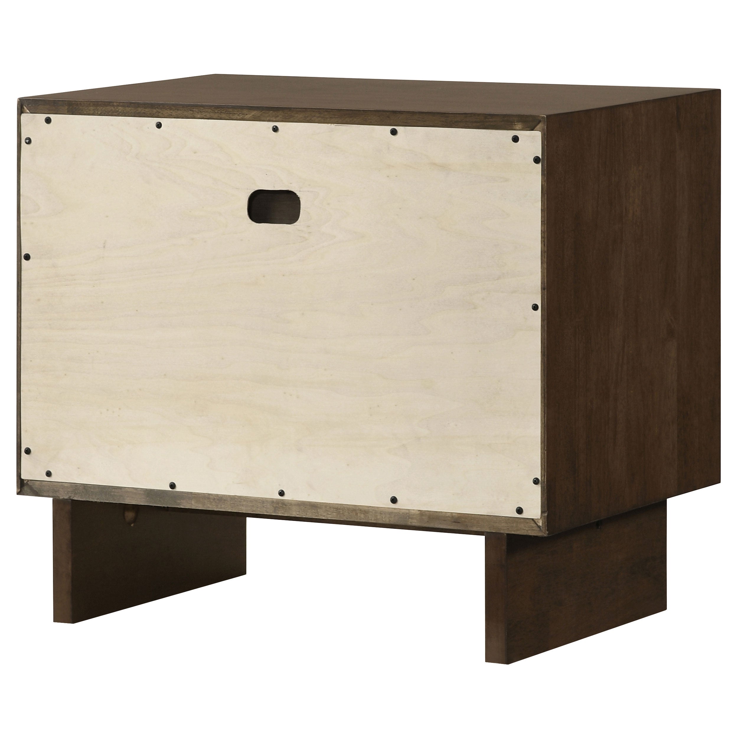 Glenwood 2-drawer Nightstand Bedside Table Warm Brown — view 8
