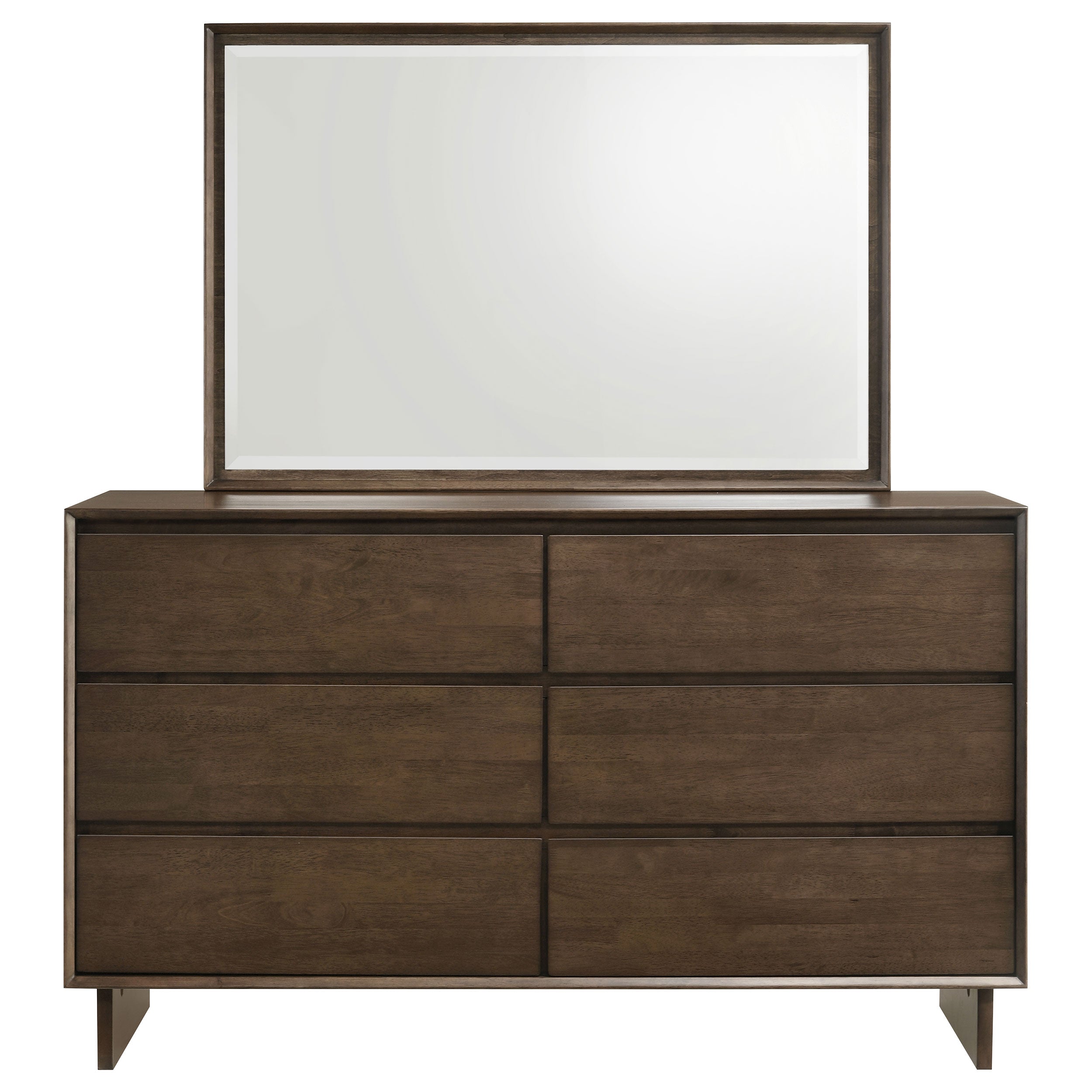 Glenwood 6-drawer Dresser and Mirror Warm Brown — view 3