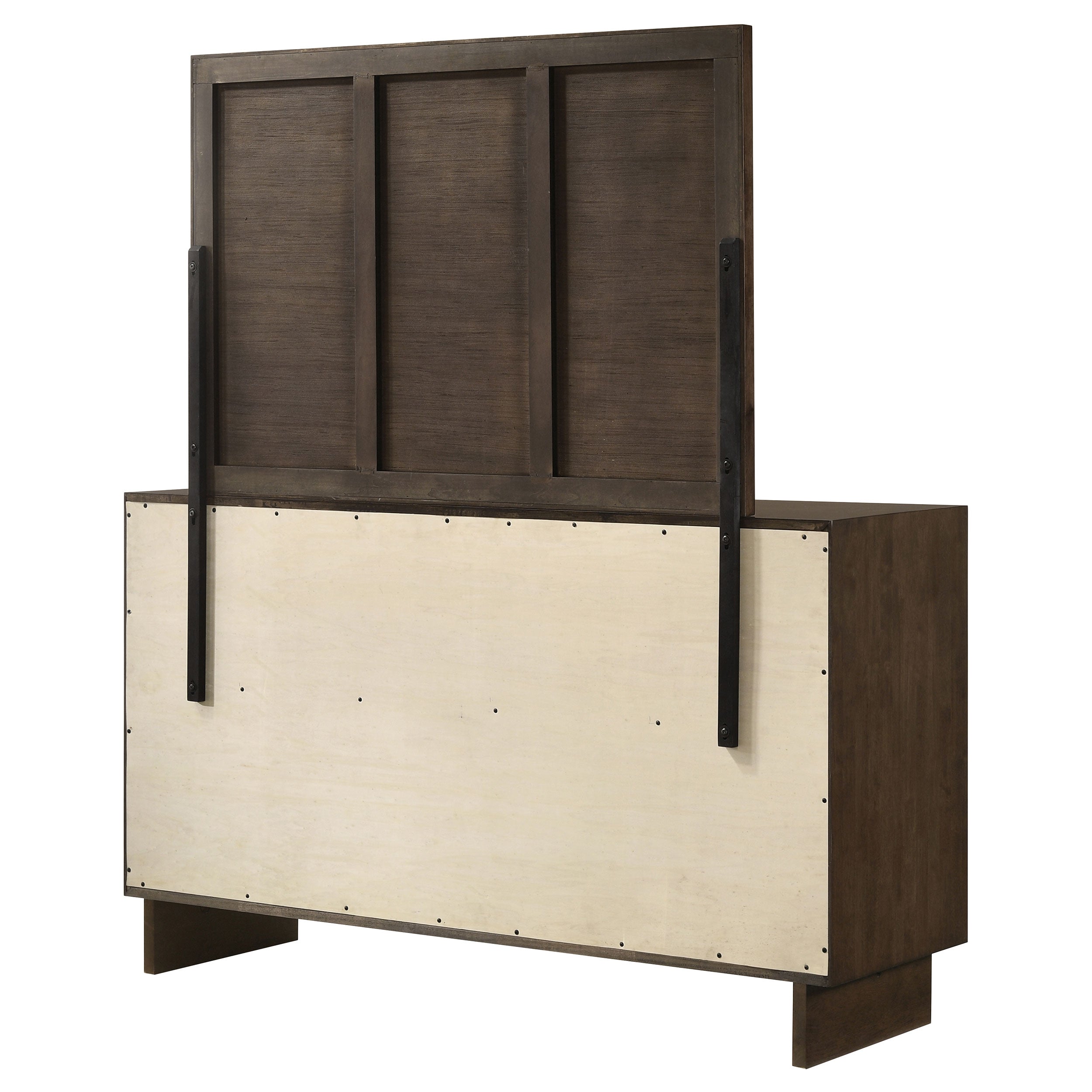 Glenwood 6-drawer Dresser and Mirror Warm Brown — view 8
