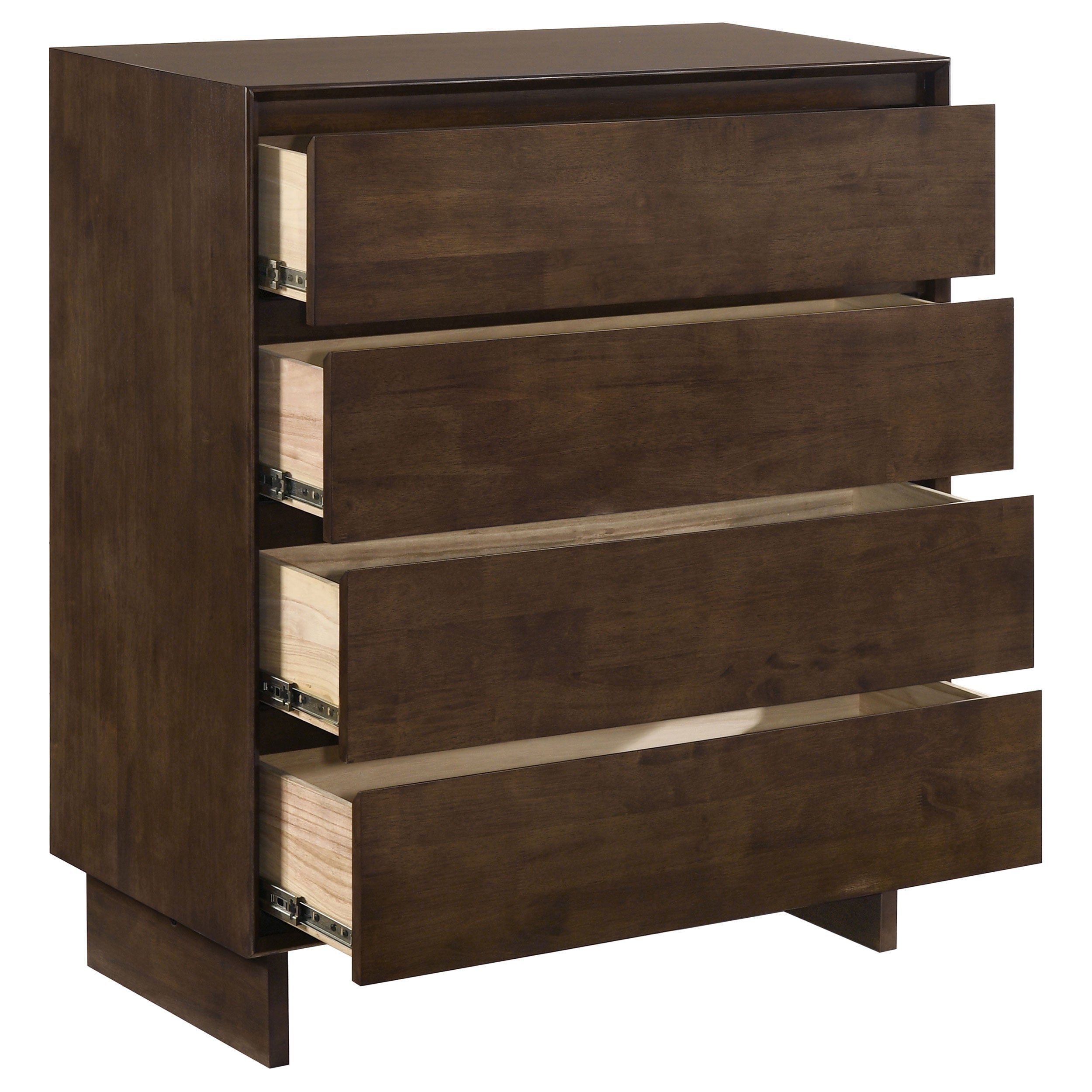 Glenwood 4-drawer Chest of Drawers Warm Brown — view 10