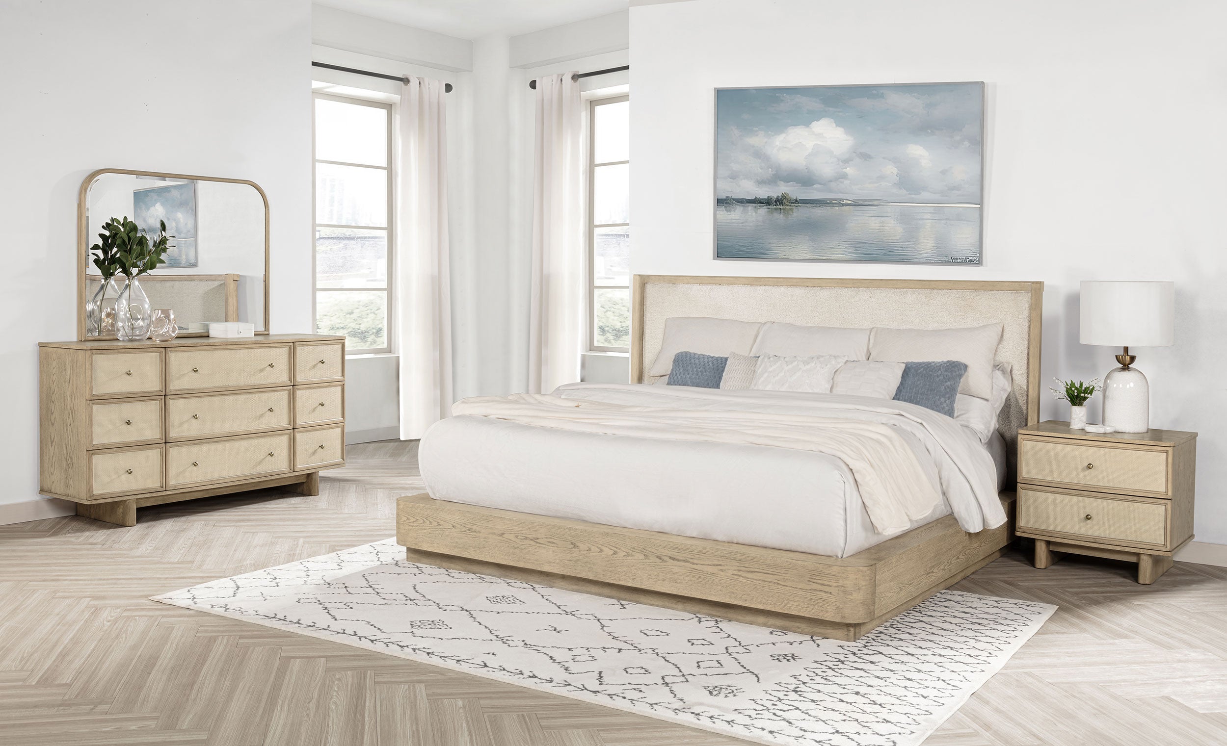 Kailani 4-piece California King Bedroom Set Beige Oak — view 1