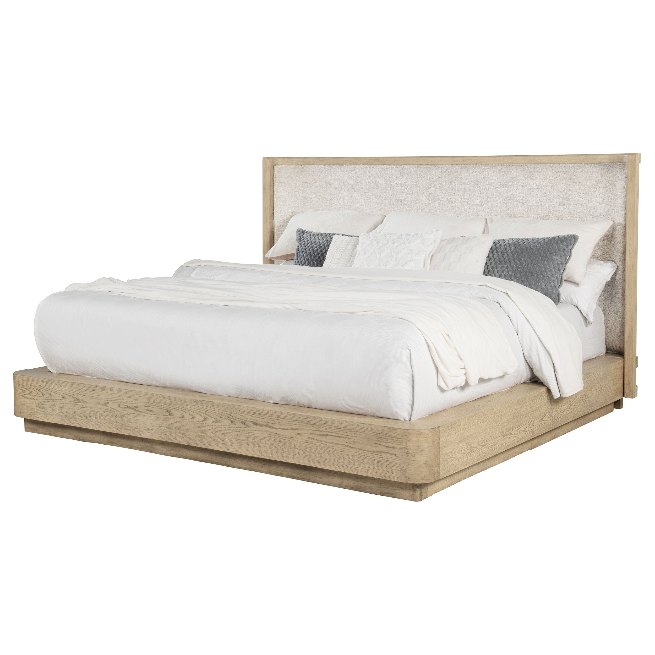 Kailani 52-inch California King Wingback Bed Beige Oak — view 3