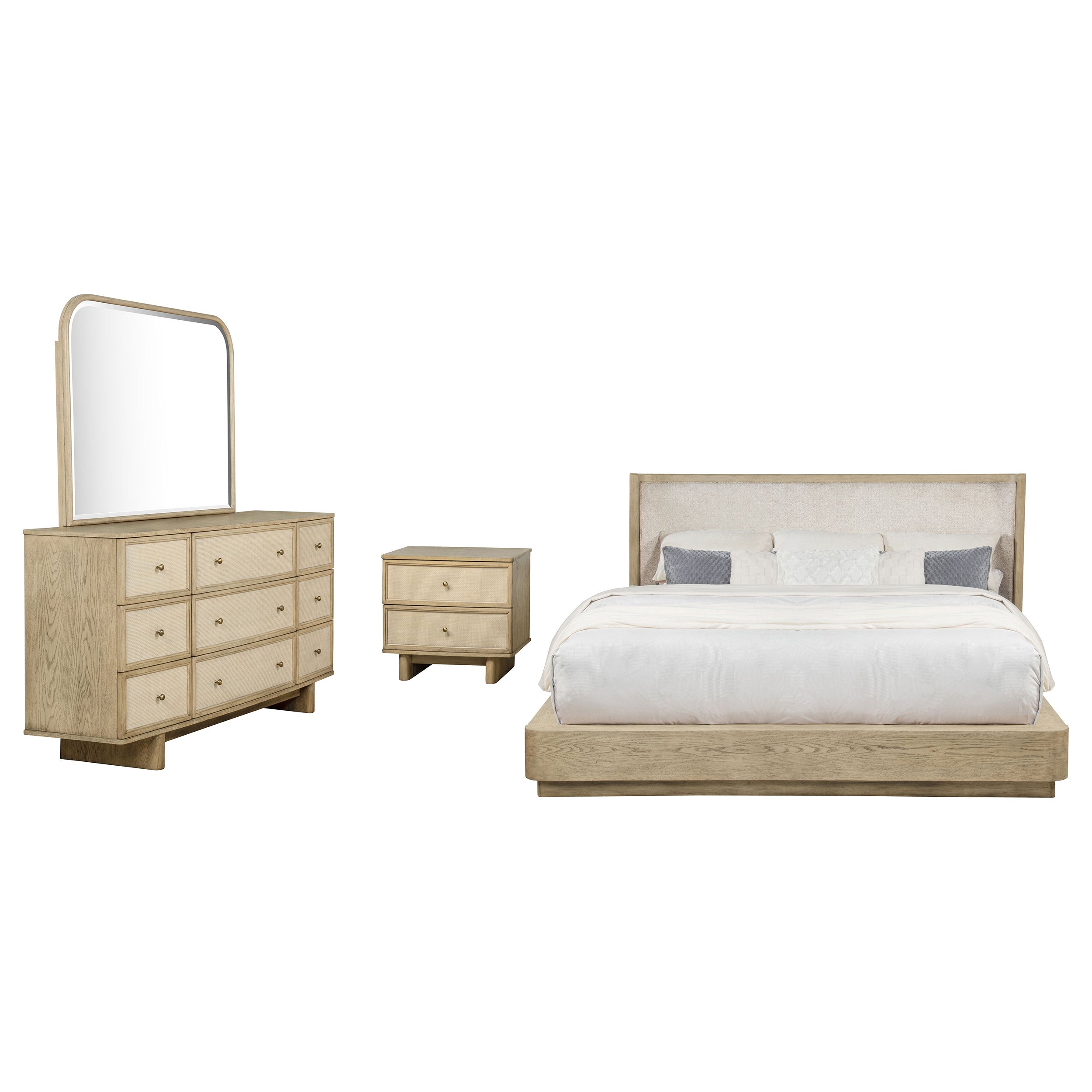 Kailani 4-piece Queen Bedroom Set Beige Oak — view 2
