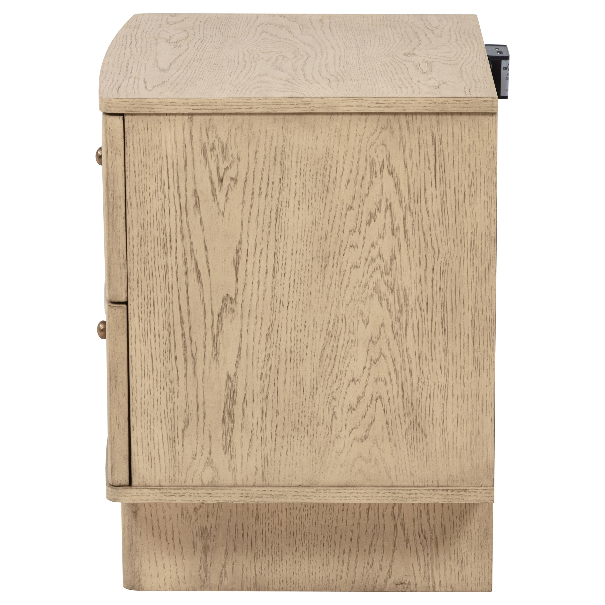 Kailani 2-drawer Nightstand Bedside Table Beige Oak — view 5