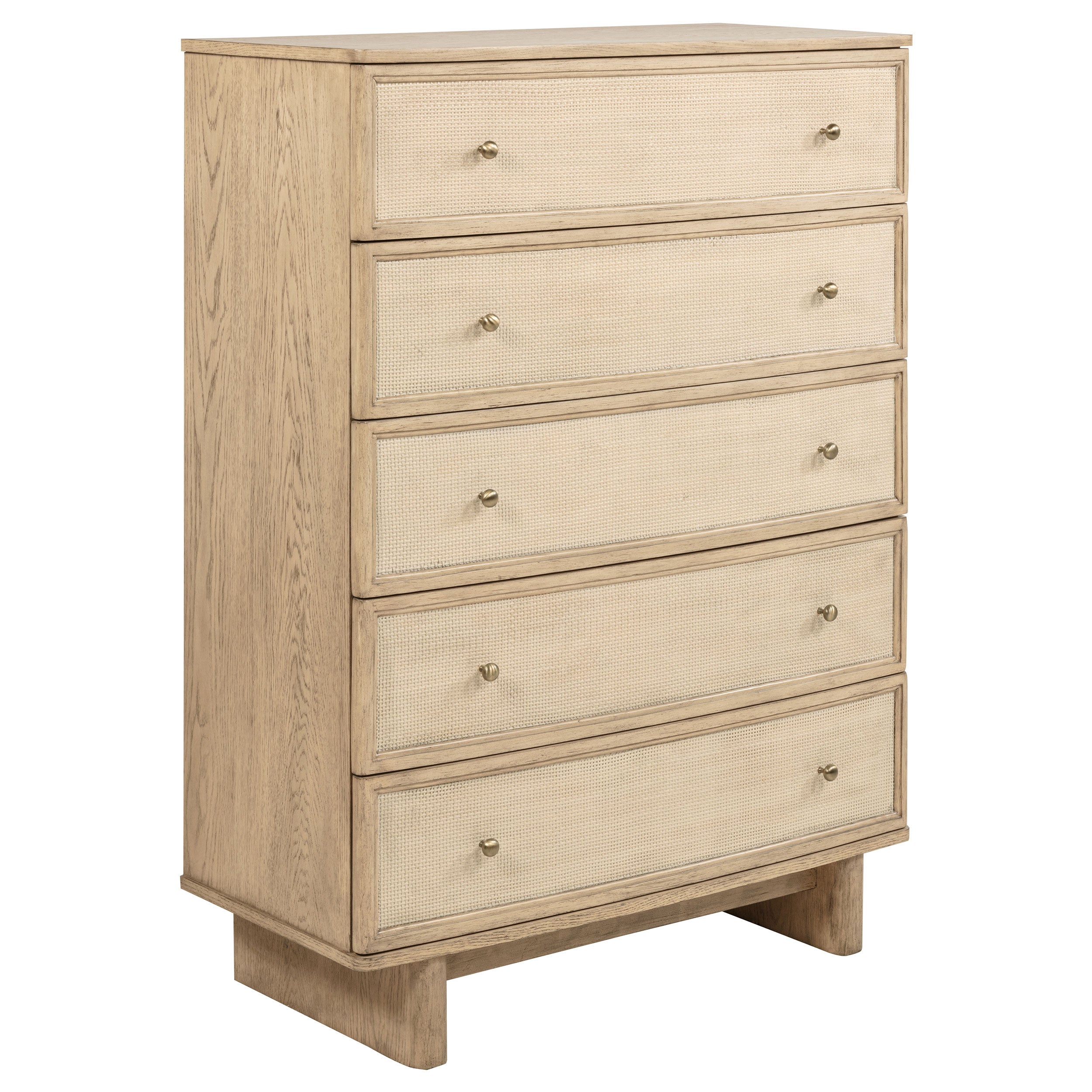 Kailani 5-drawer Bedroom Chest of Drawers Beige Oak — view 1