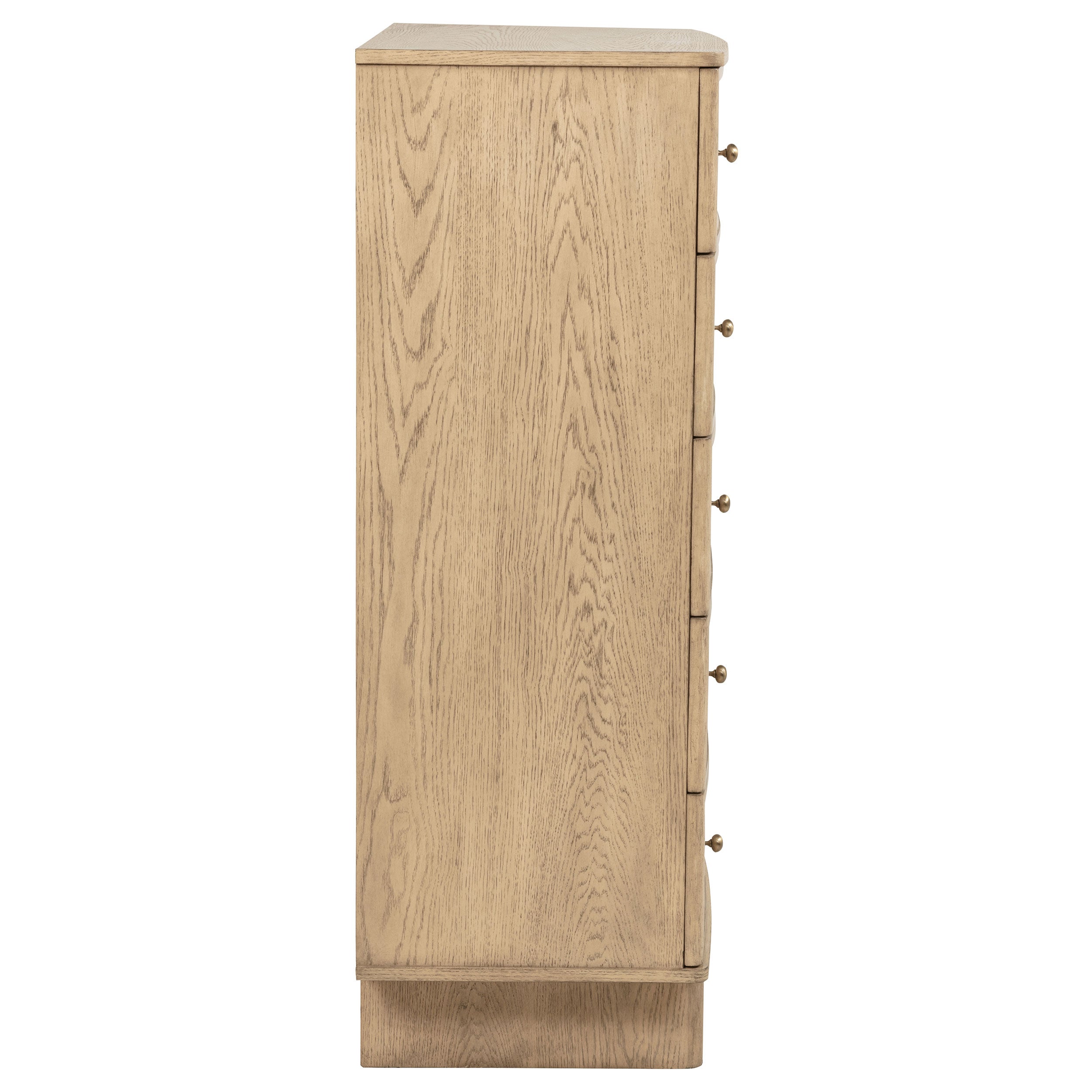 Kailani 5-drawer Bedroom Chest of Drawers Beige Oak — view 9