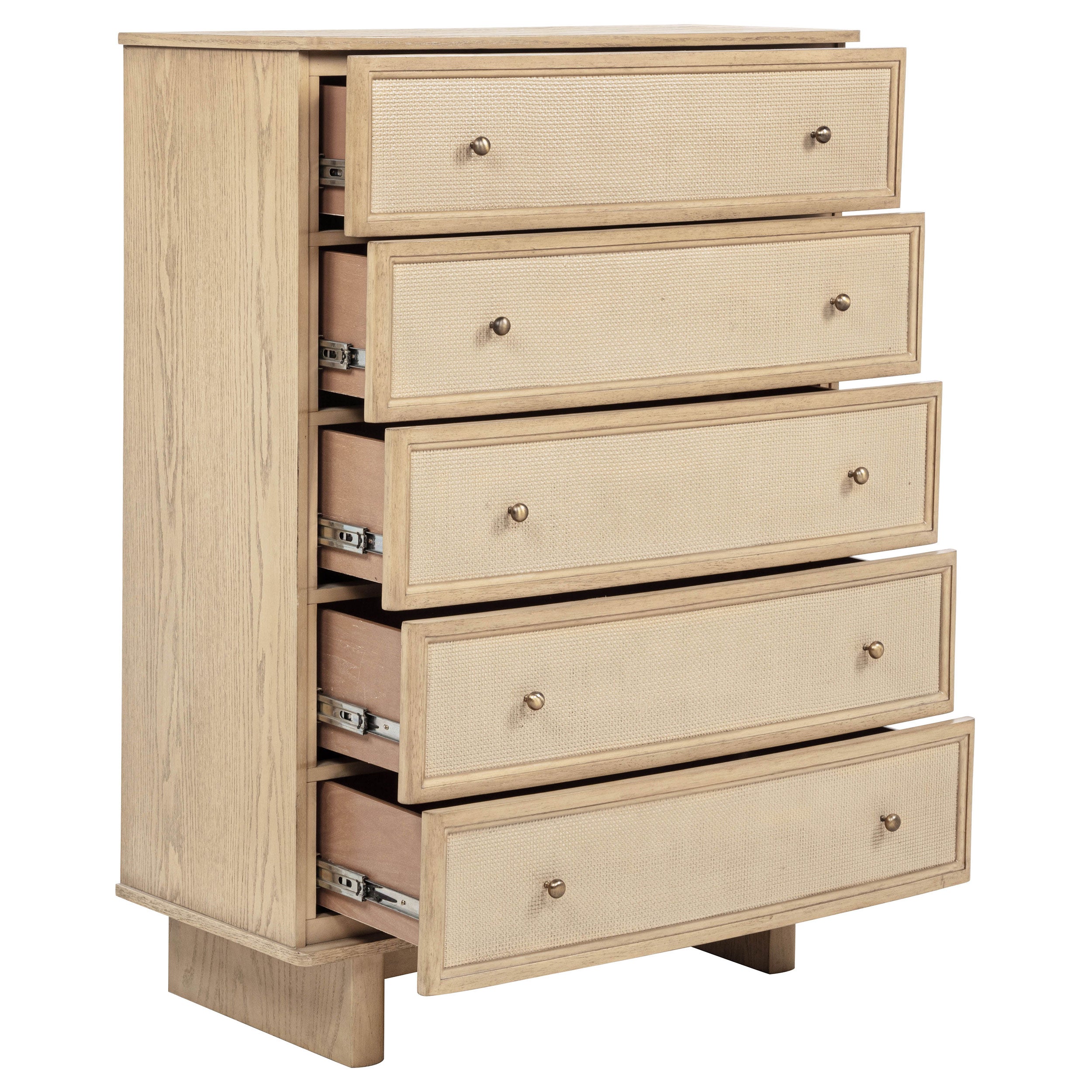 Kailani 5-drawer Bedroom Chest of Drawers Beige Oak — view 10