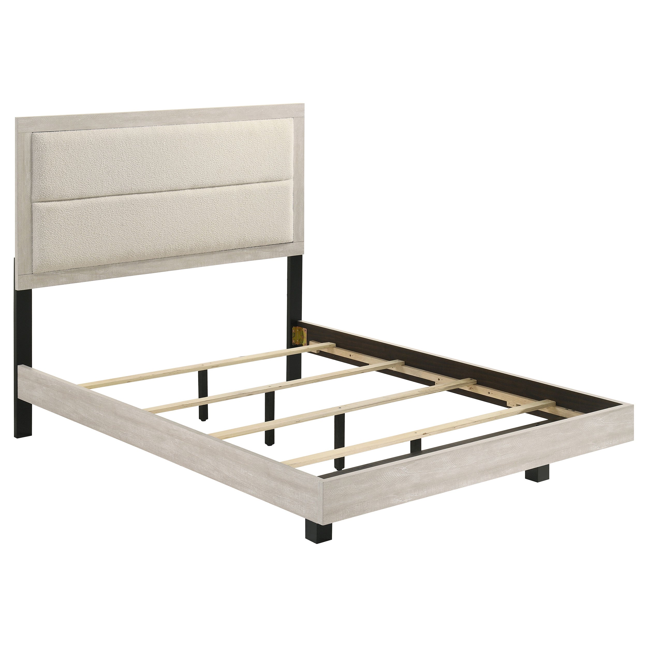Trenton 54-inch Wood Full Panel Bed Rustic Cream — view 1