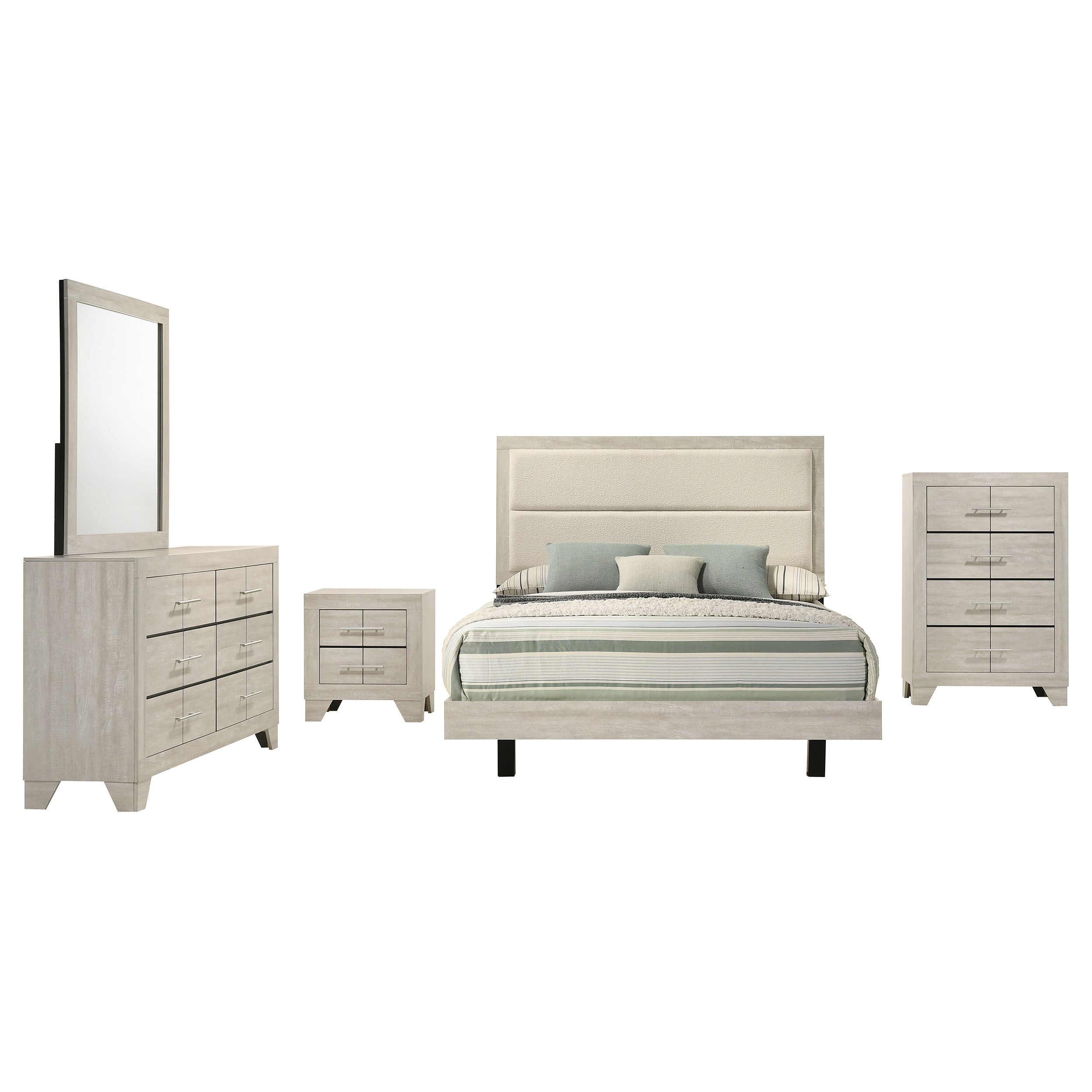 Trenton 5-piece Eastern King Bedroom Set Rustic Cream — view 2