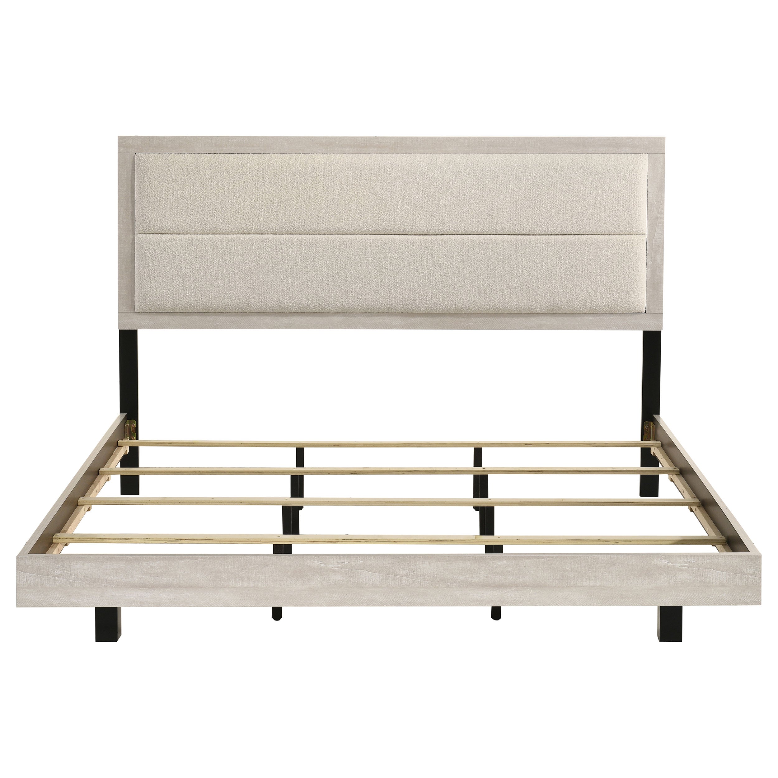 Trenton 54-inch Wood Eastern King Panel Bed Rustic Cream — view 4