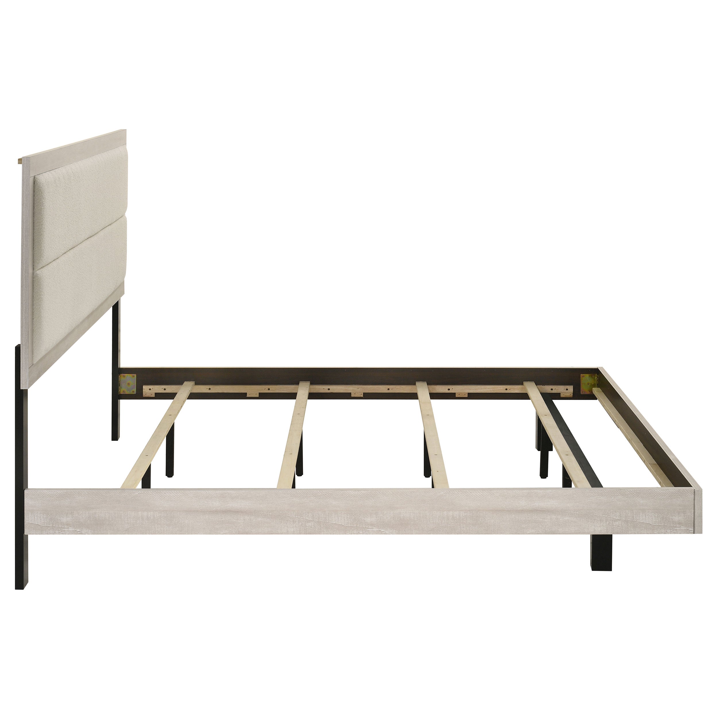 Trenton 54-inch Wood Eastern King Panel Bed Rustic Cream — view 6
