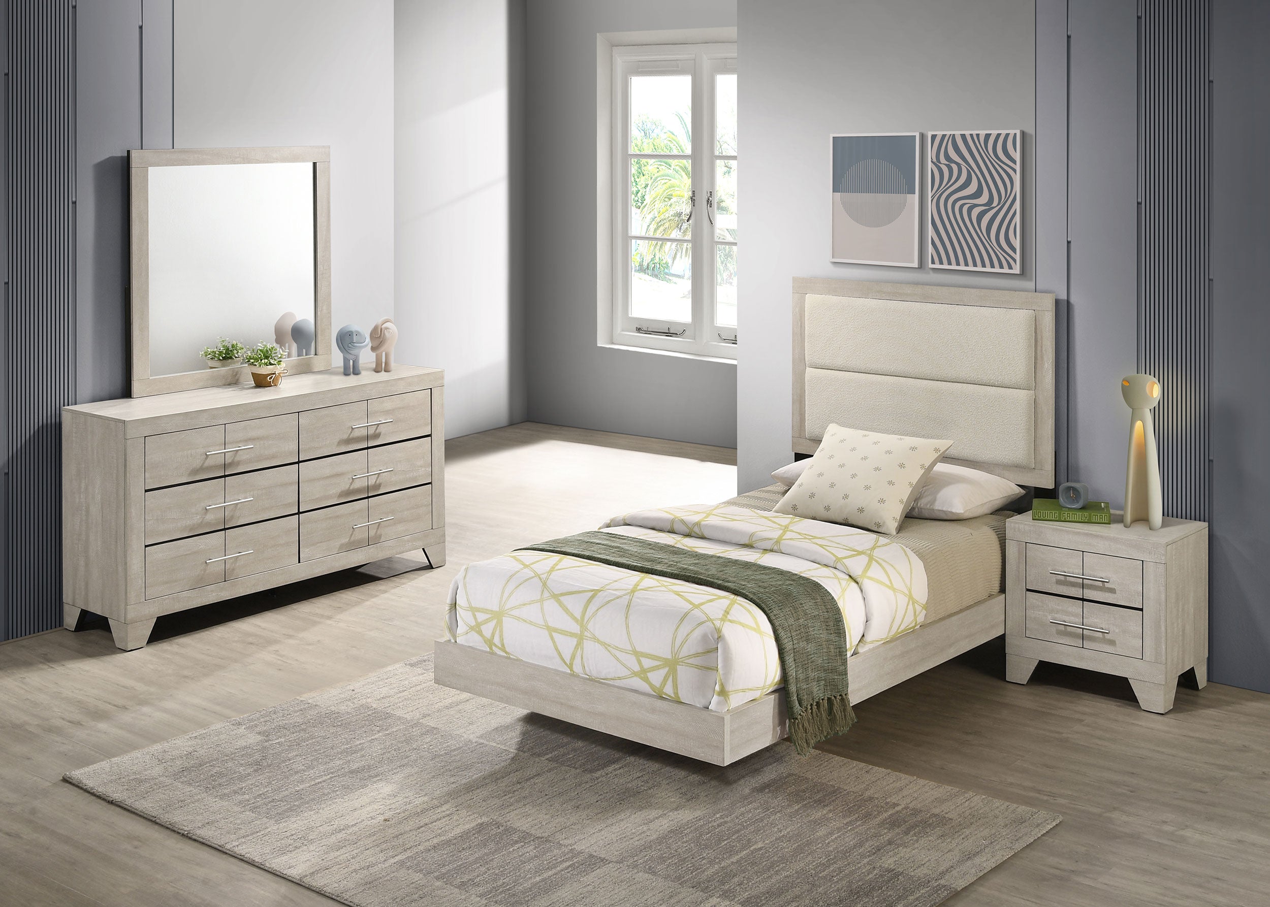 Trenton 4-piece Twin Bedroom Set Rustic Cream — view 1