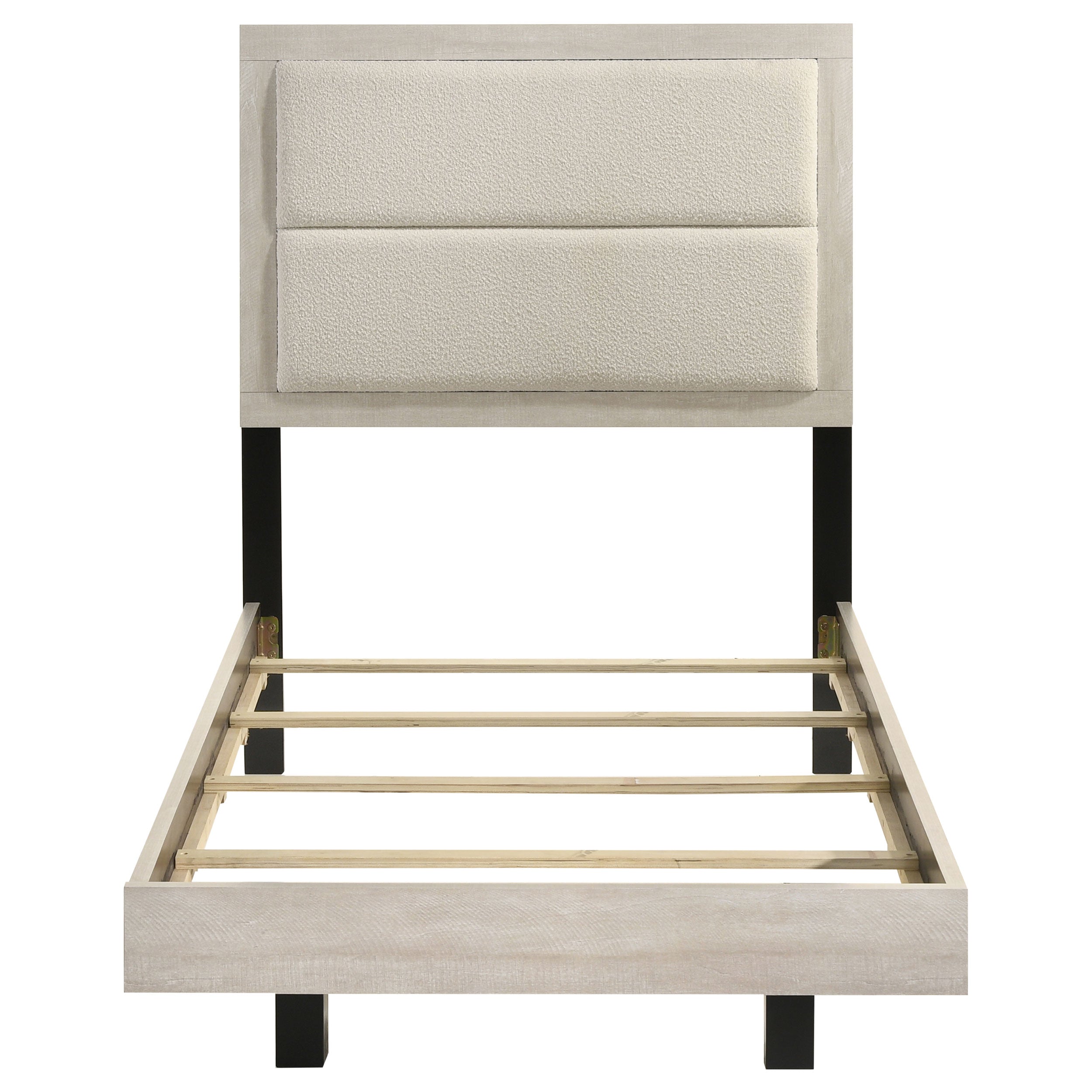 Trenton 54-inch Wood Twin Panel Bed Rustic Cream — view 4